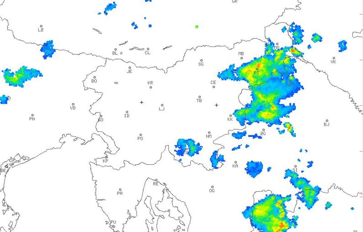 radarska slika padavin
