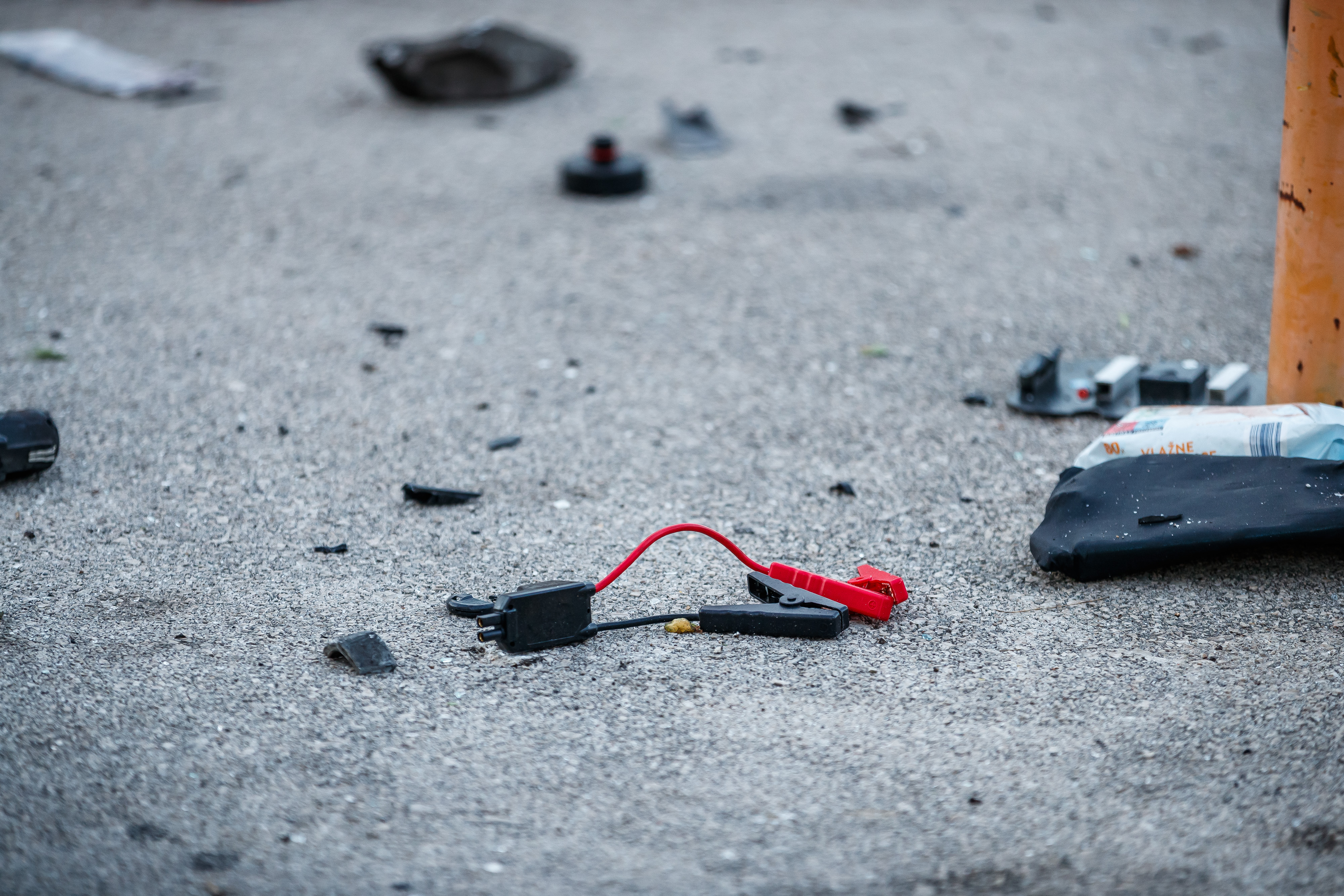 Posledice prometne nesreče.