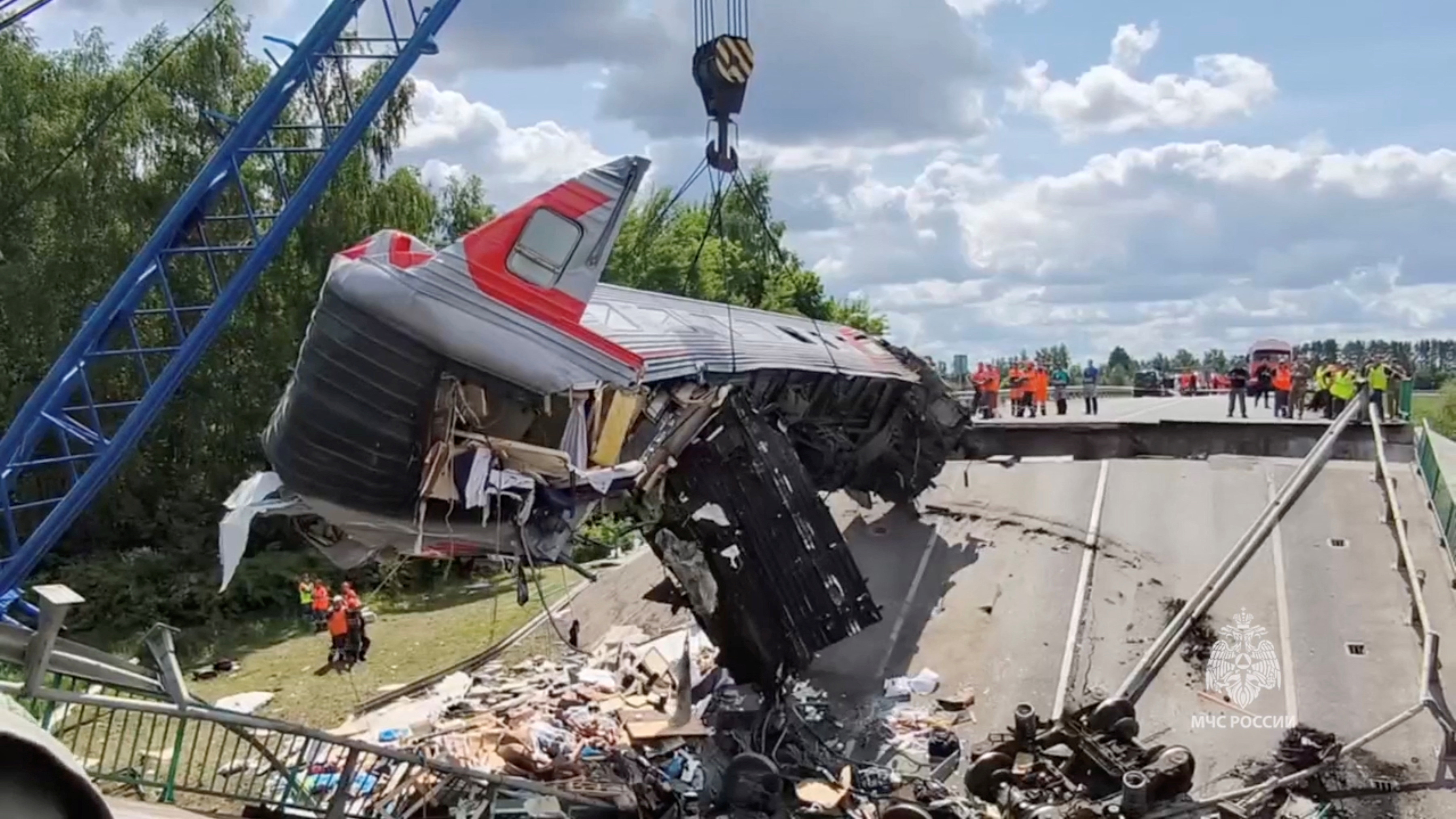 Zrušenje mostu v Rusiji