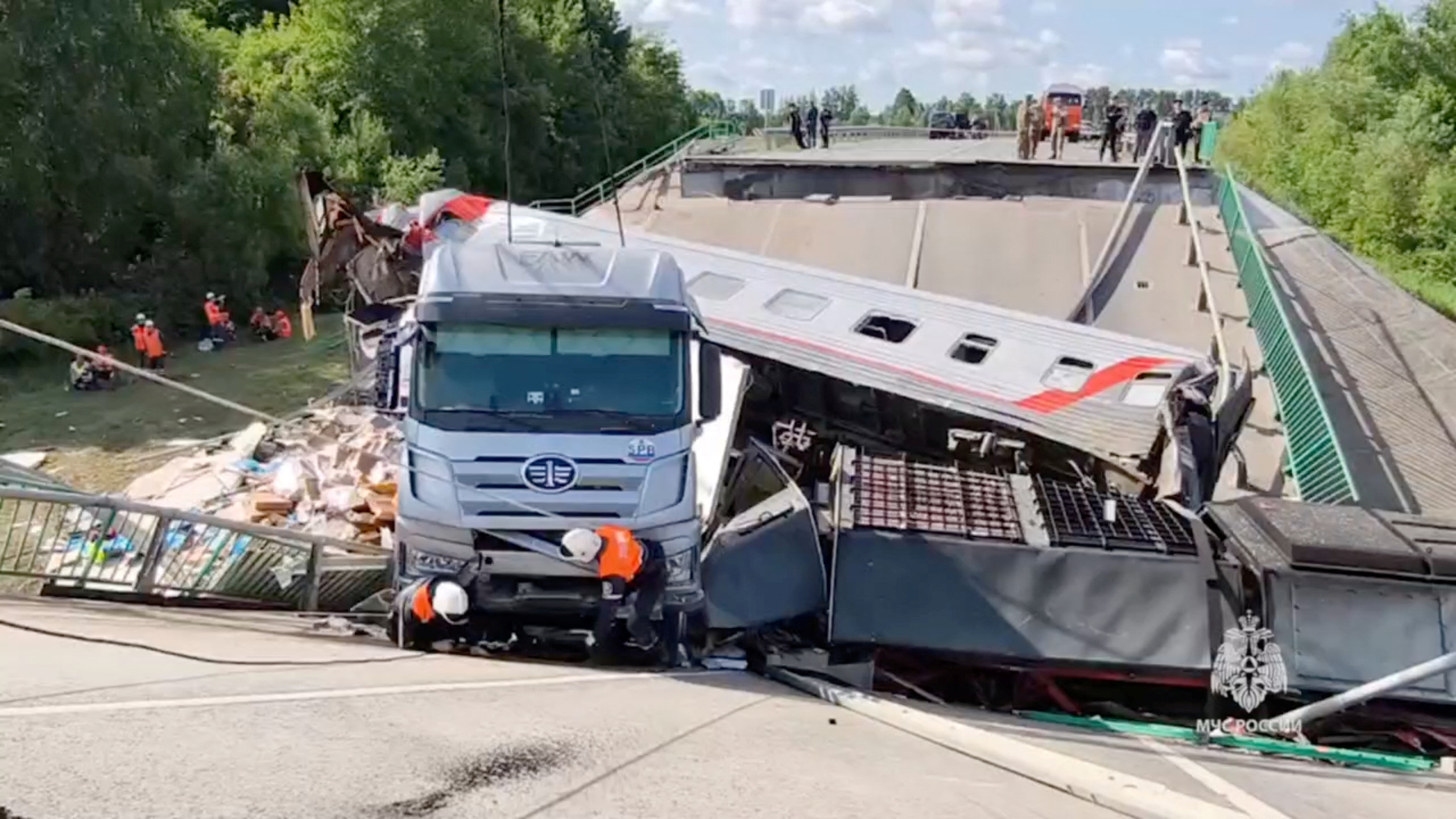 Zrušenje mostu v Rusiji