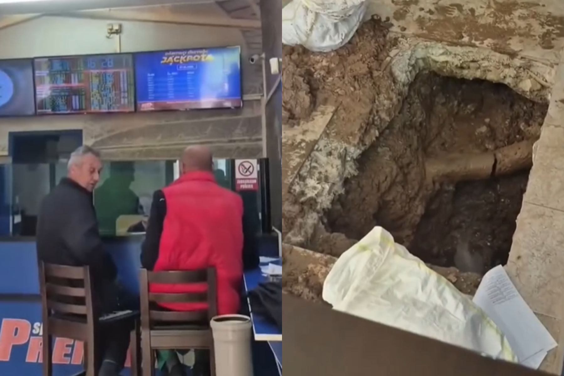 V sredini poslovnega prostora je počila cev