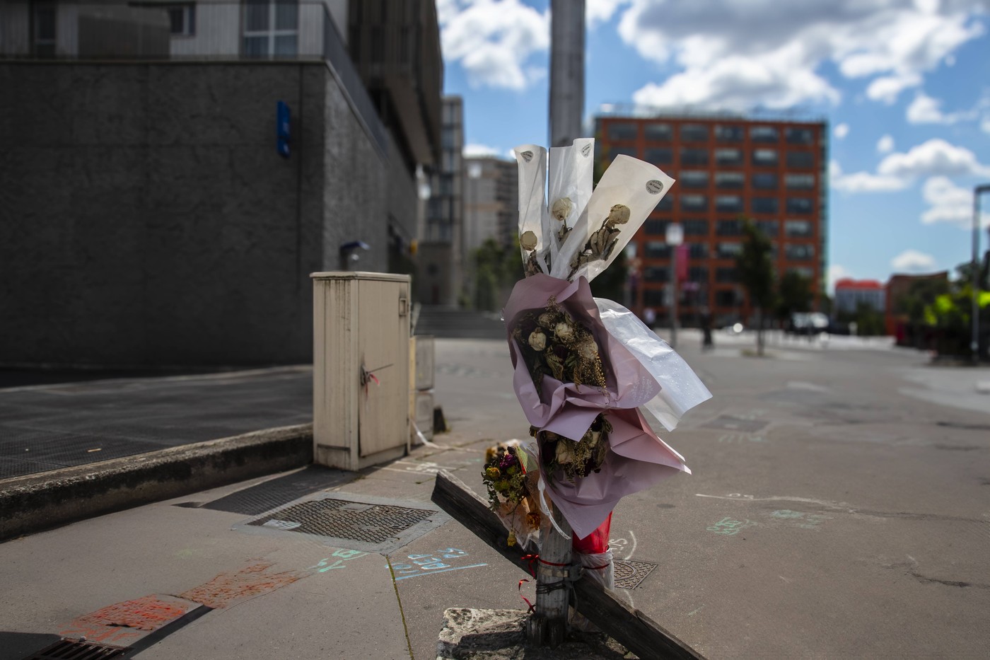 Cvetje na kraju, kjer je 17-letnik umrl