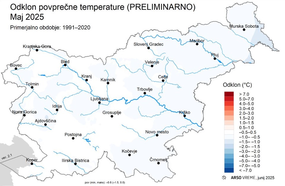 Temperature letošnji maj