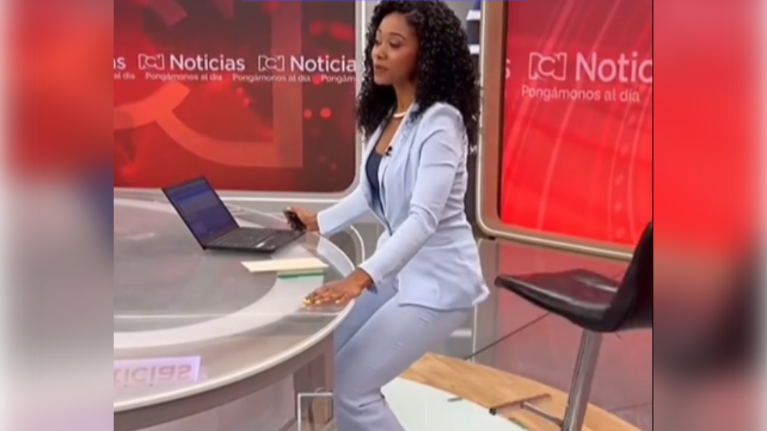 Kolumbijska voditeljica me oddajo v živo ostala brez stola