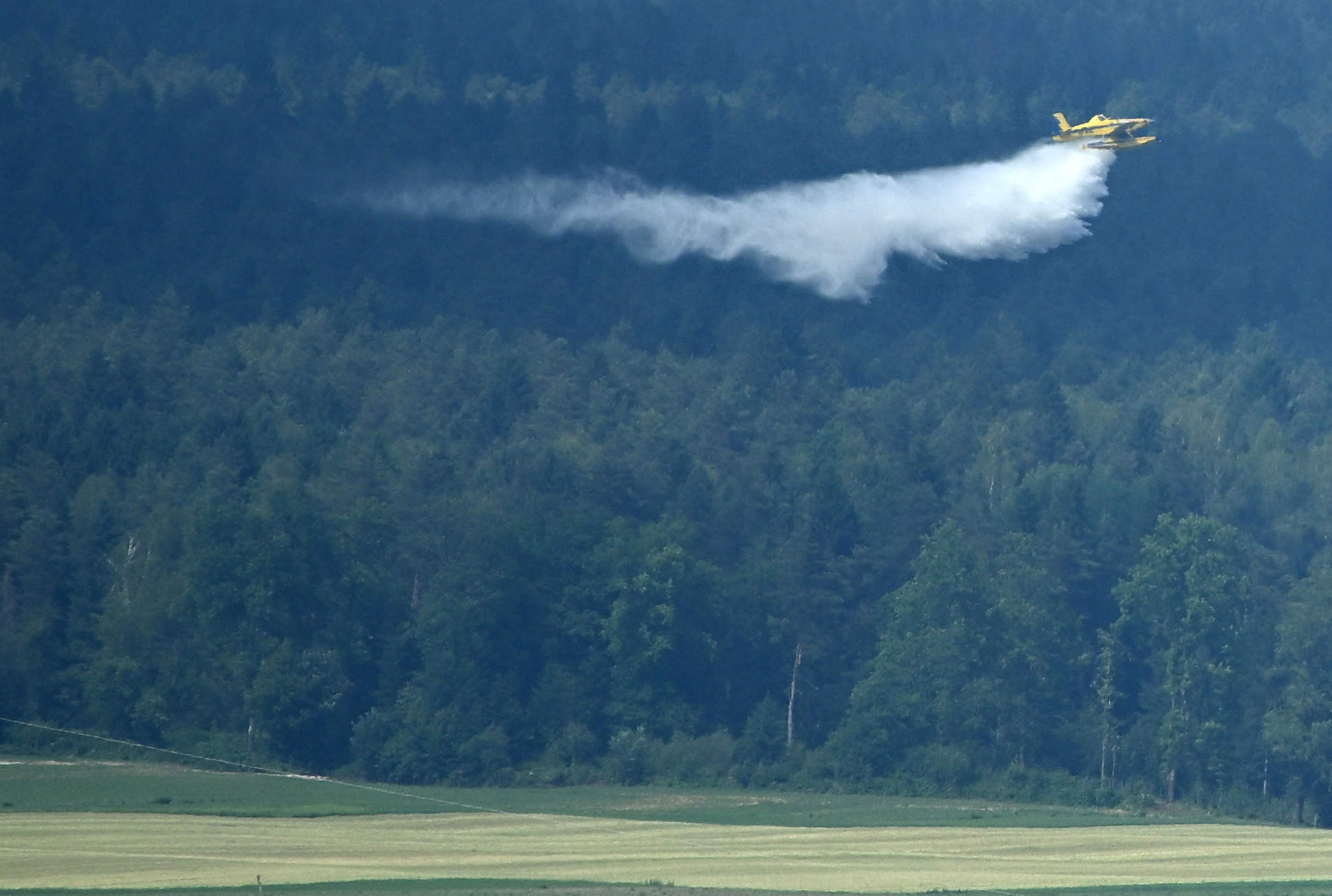Gašenje požara med Smlednikom in Trbojami