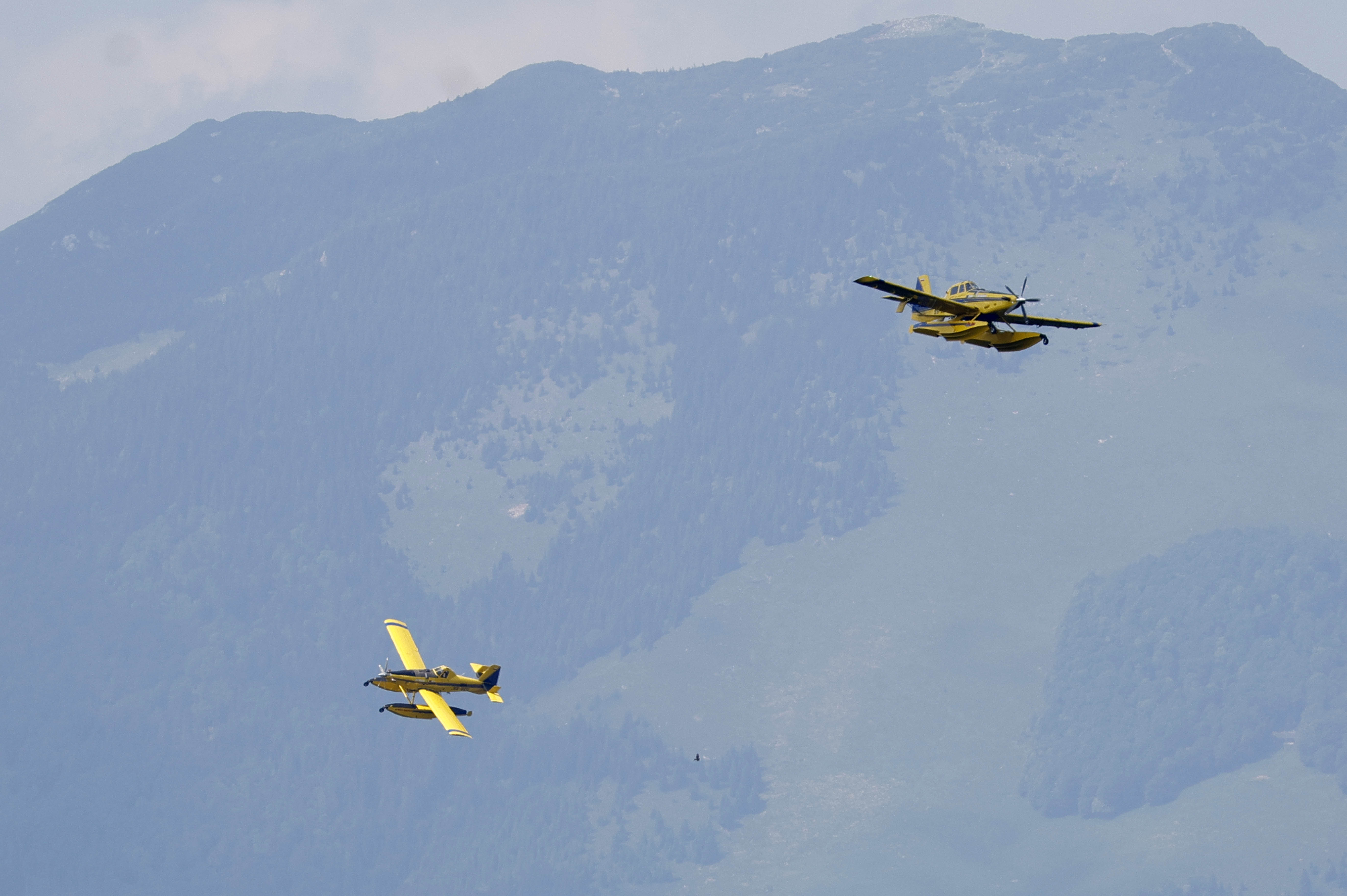 Gašenje požara med Smlednikom in Trbojami