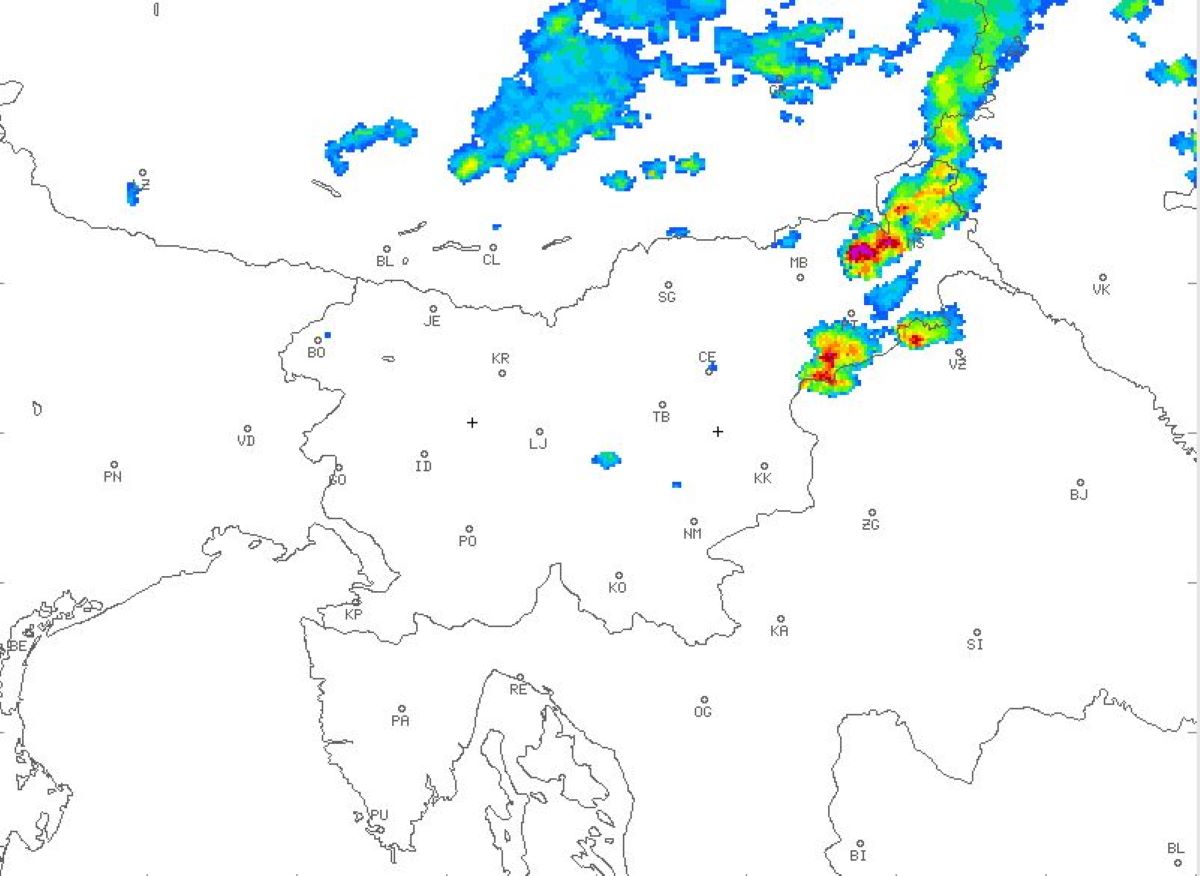 radarska slika padavin