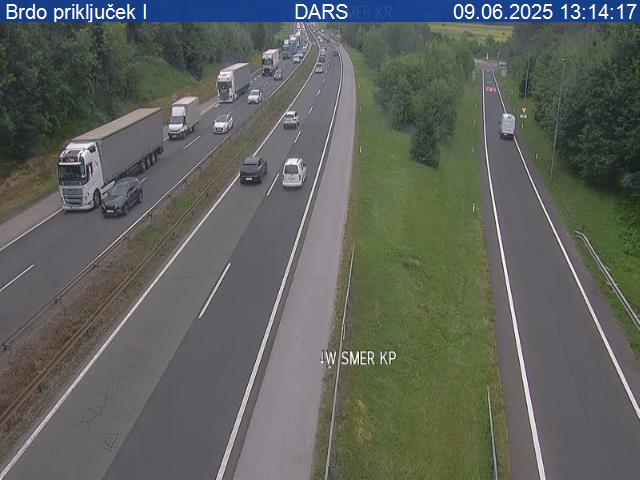 Zastoji na cestah - priključek Brdo