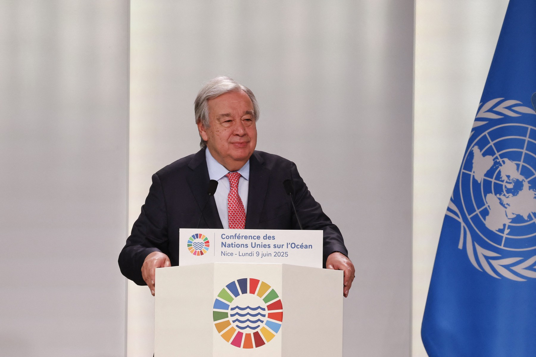 Generalni sekretar ZN Antonio Guterres na konferenci v Nici