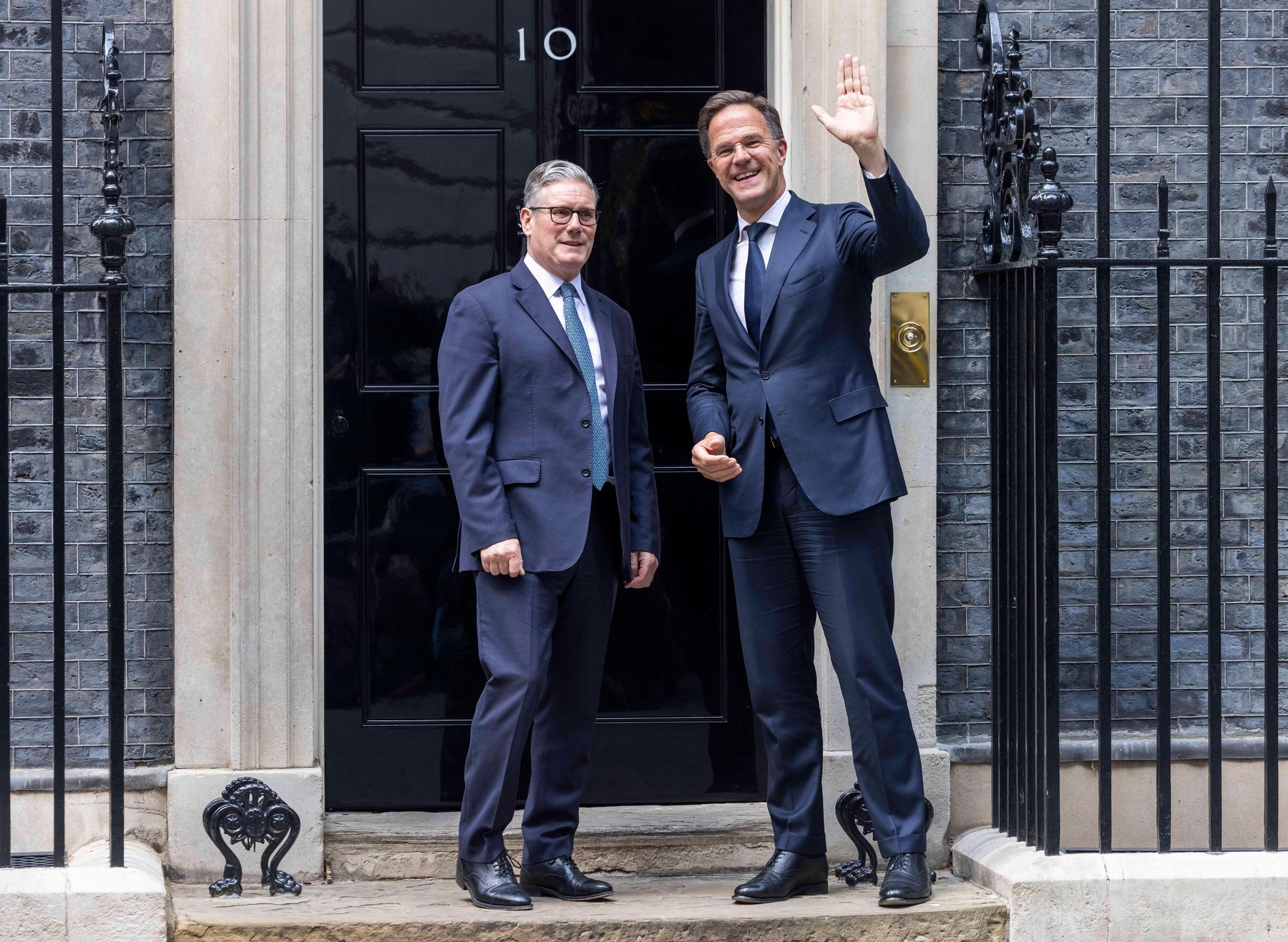 Mark Rutte in Keir Starmer