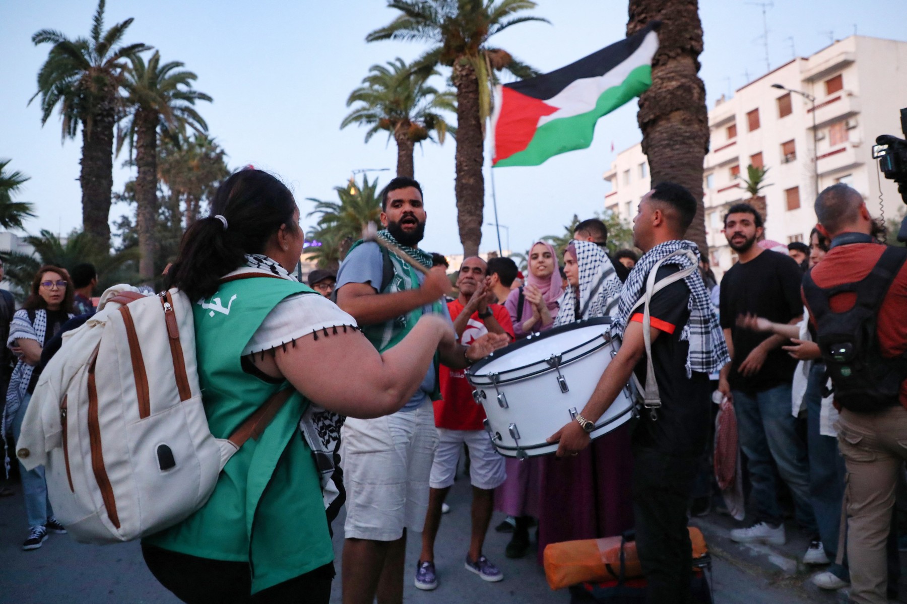 Aktivisti iz Tunizije protestno krenili na pot proti Gazi