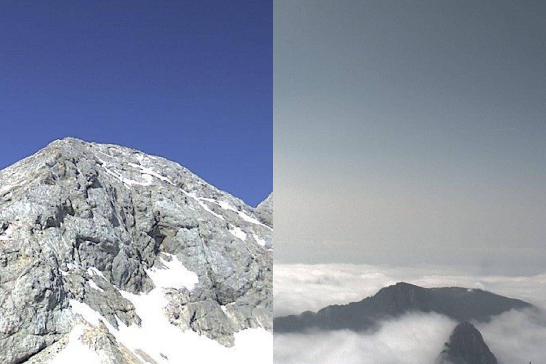 Dim iz obsežnih požarov v Kanadi je bil viden s Kredarice