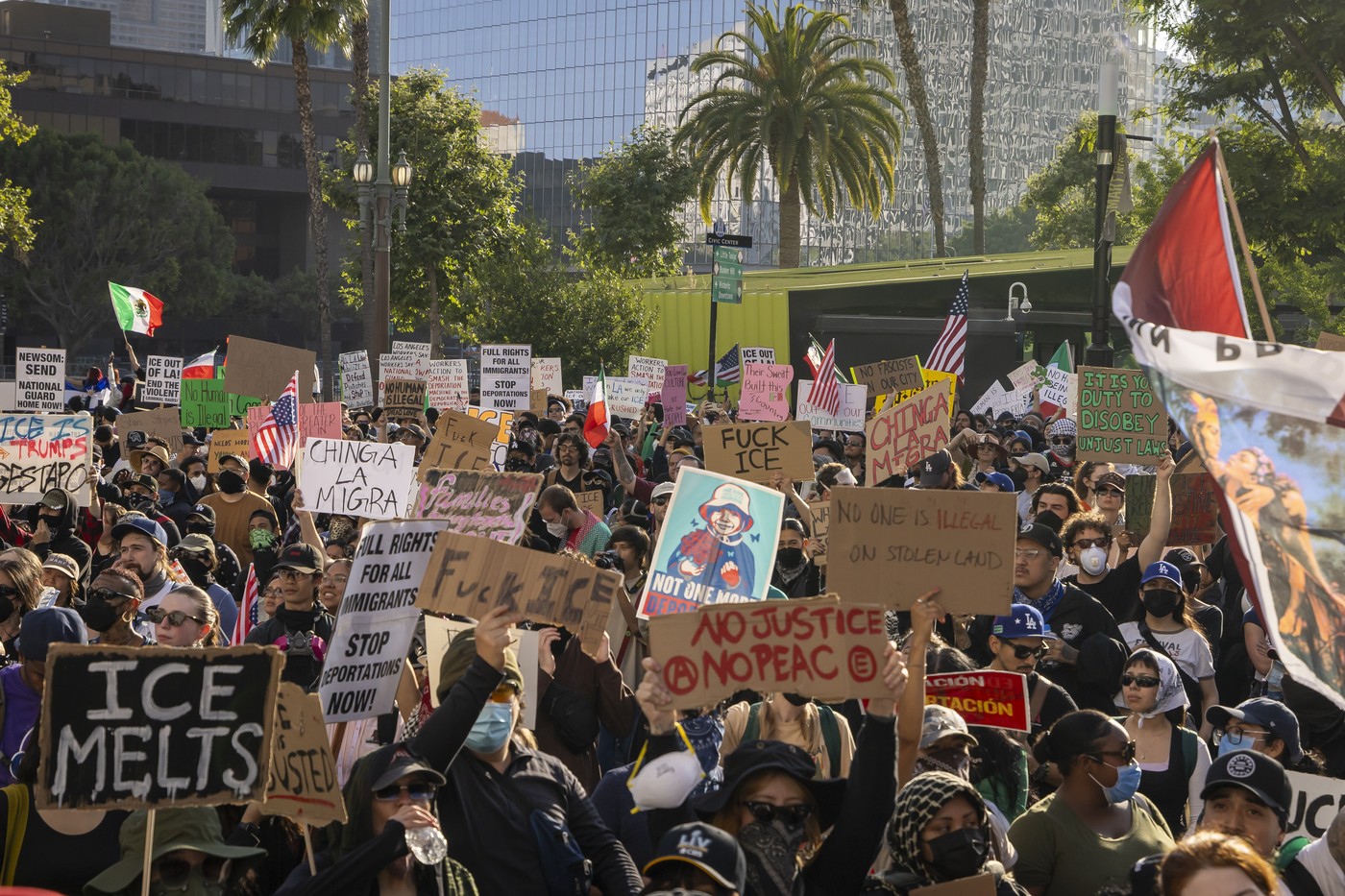 Protestniki v Los Angelesu