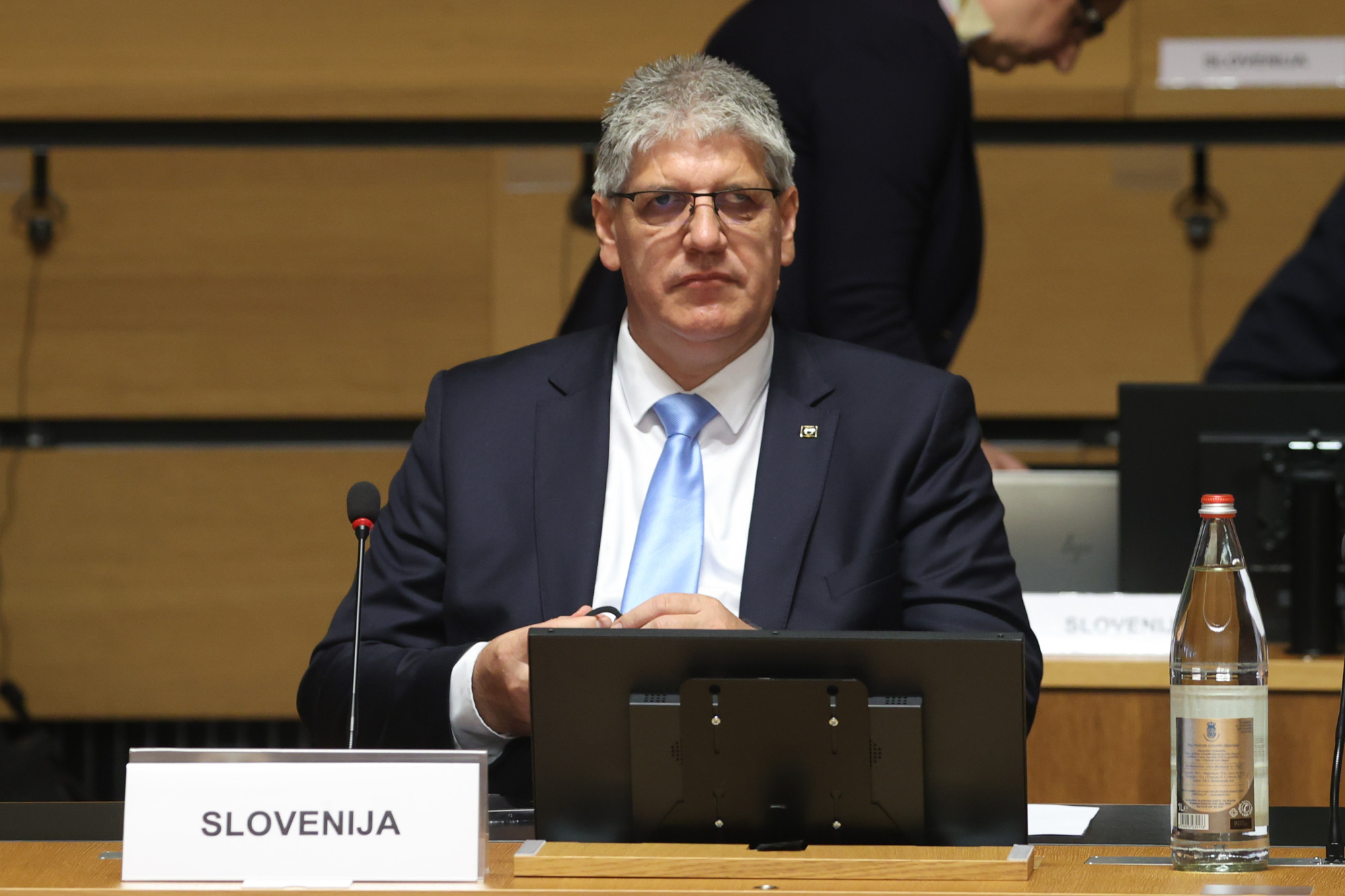 Notranji minister Boštjan Poklukar na zasedanju notranjih ministrov EU