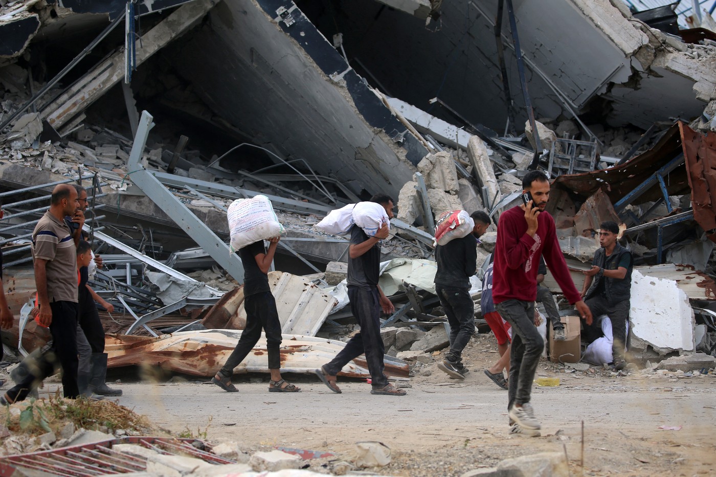 Razdeljevanje pomoči v Gazi