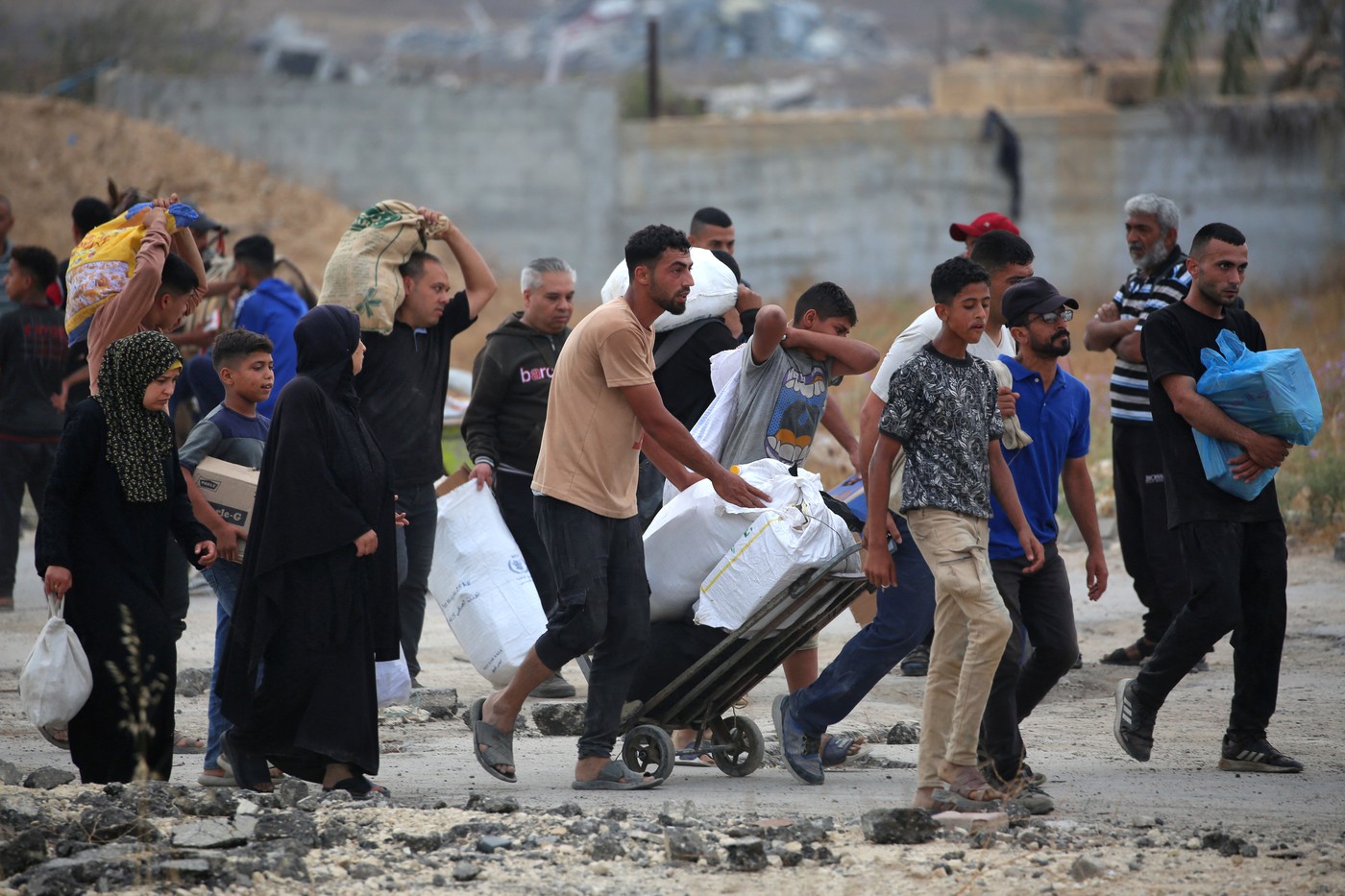 Razdeljevanje pomoči v Gazi