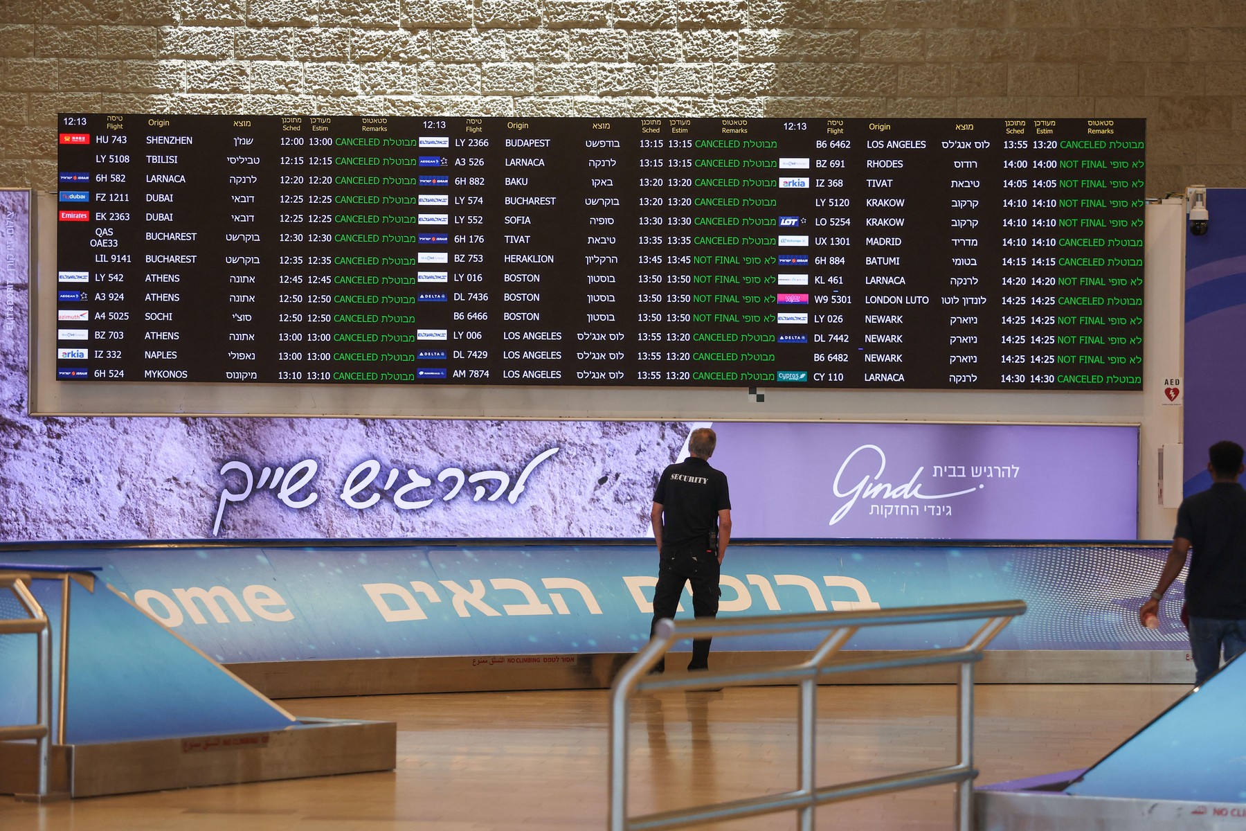 Zaprto letališče Ben Gurion