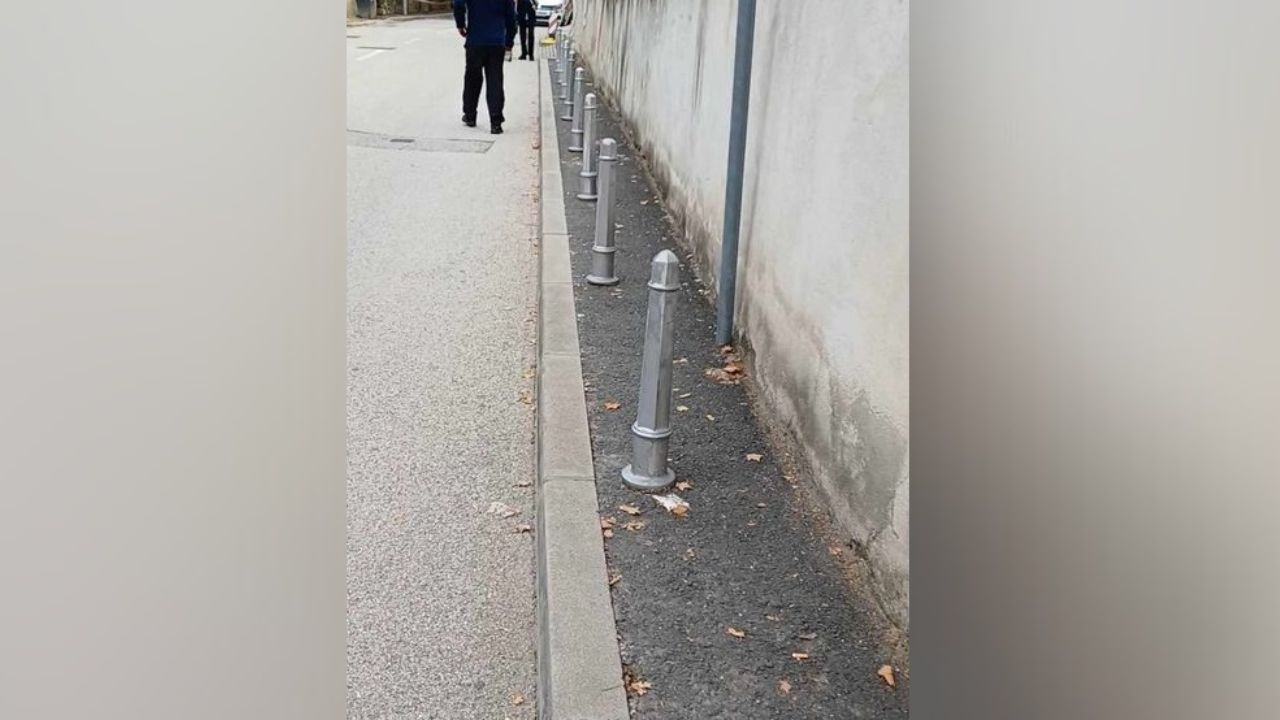 Na novo urejena ulica v Zagrebu.