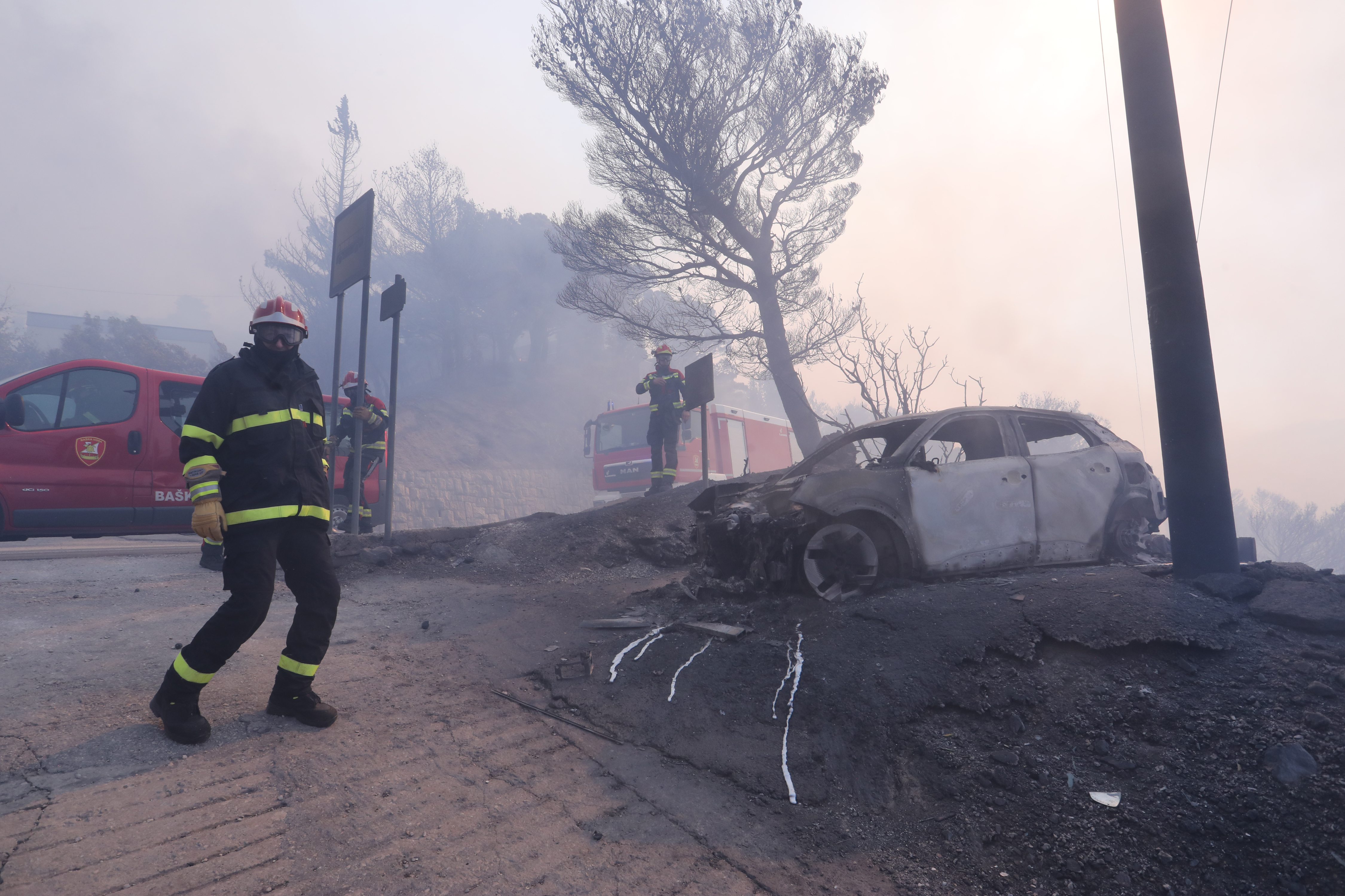 Požar pri hrvaškem mestu Pisak