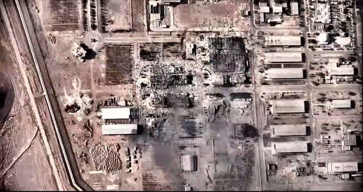 Jedrski objekti v Isfahanu po napadu