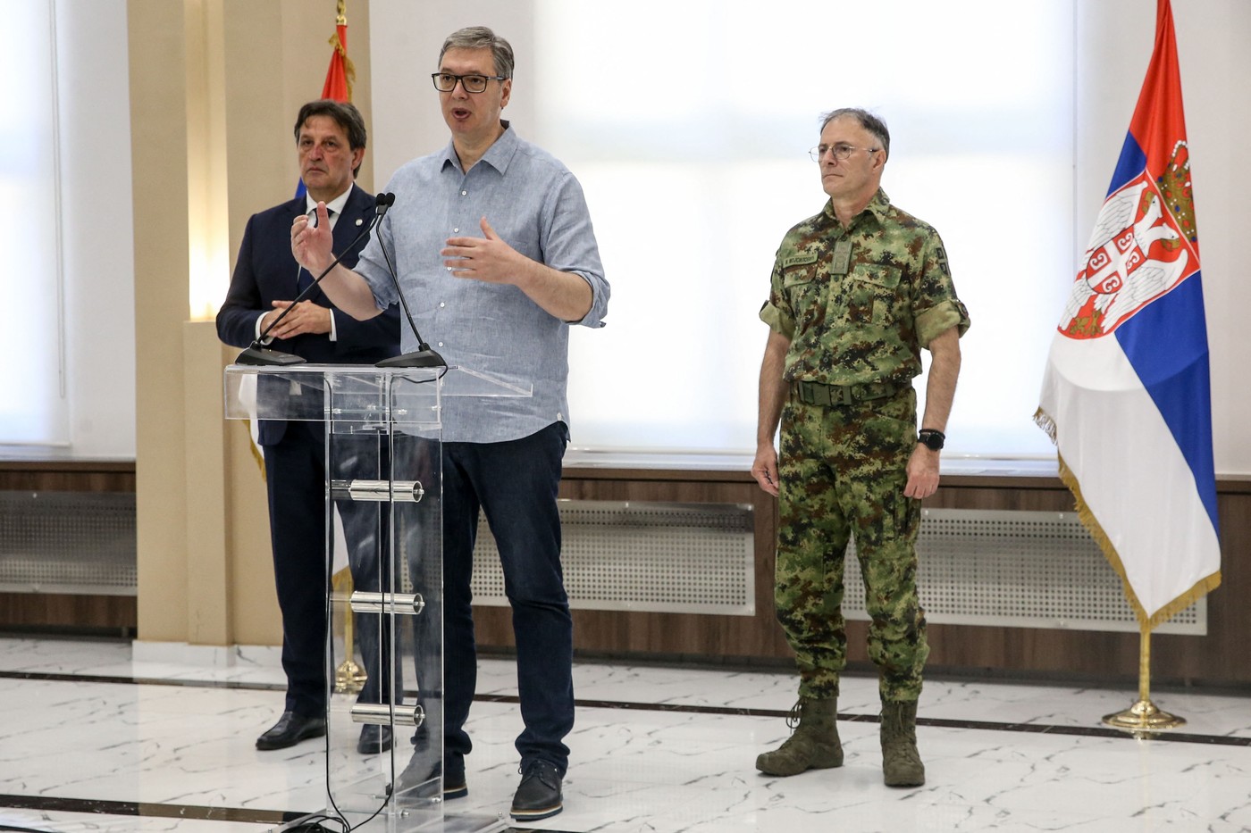 Aleskandar Vučić na novinarski konferenci