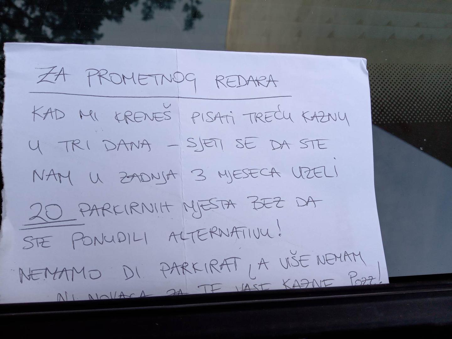 Sporočilu redarju v Splitu