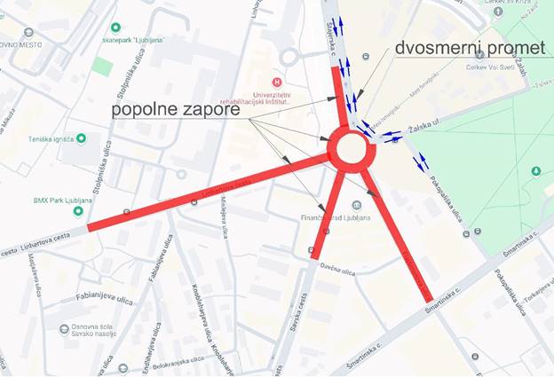 Rekonstrukcija krožišča Žale