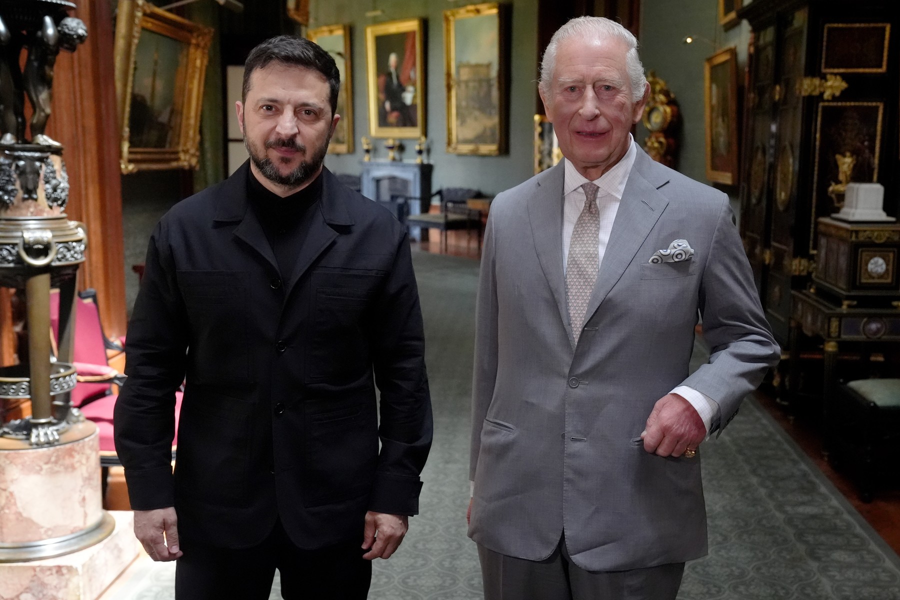 Volodimir Zelenski in kralj Karel III.