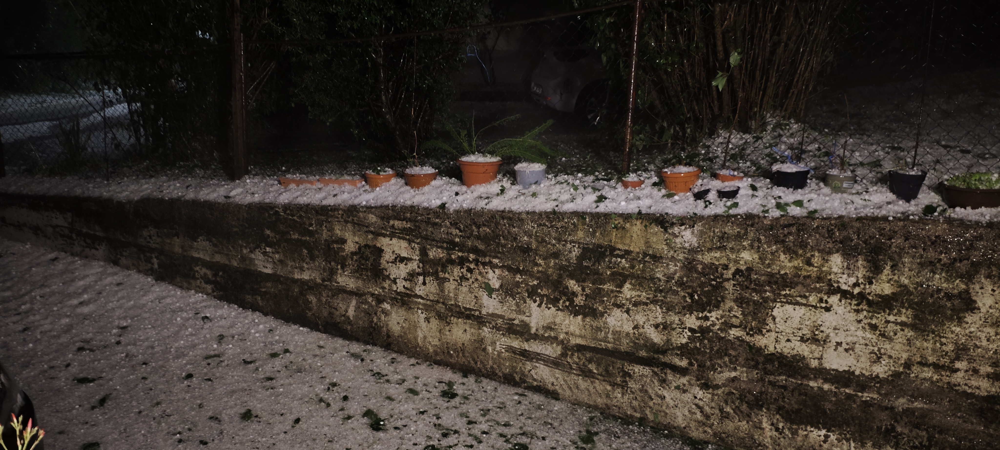 Posledice neurja na Primorskem pri Postojni