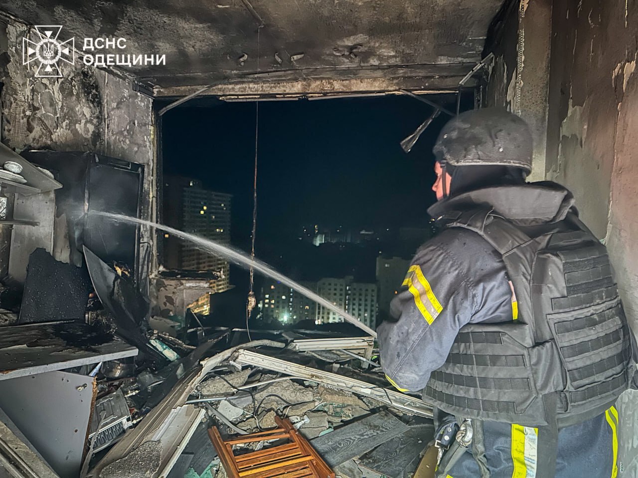 Gašenje po napadu z droni