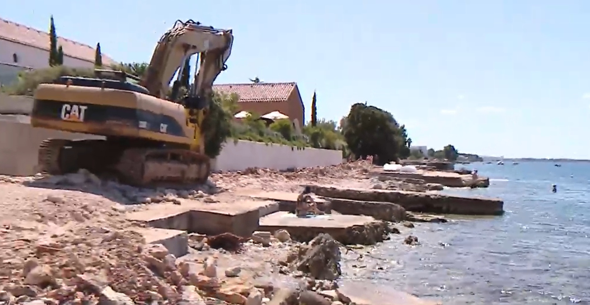 Gradbena dela na območju Zadra.