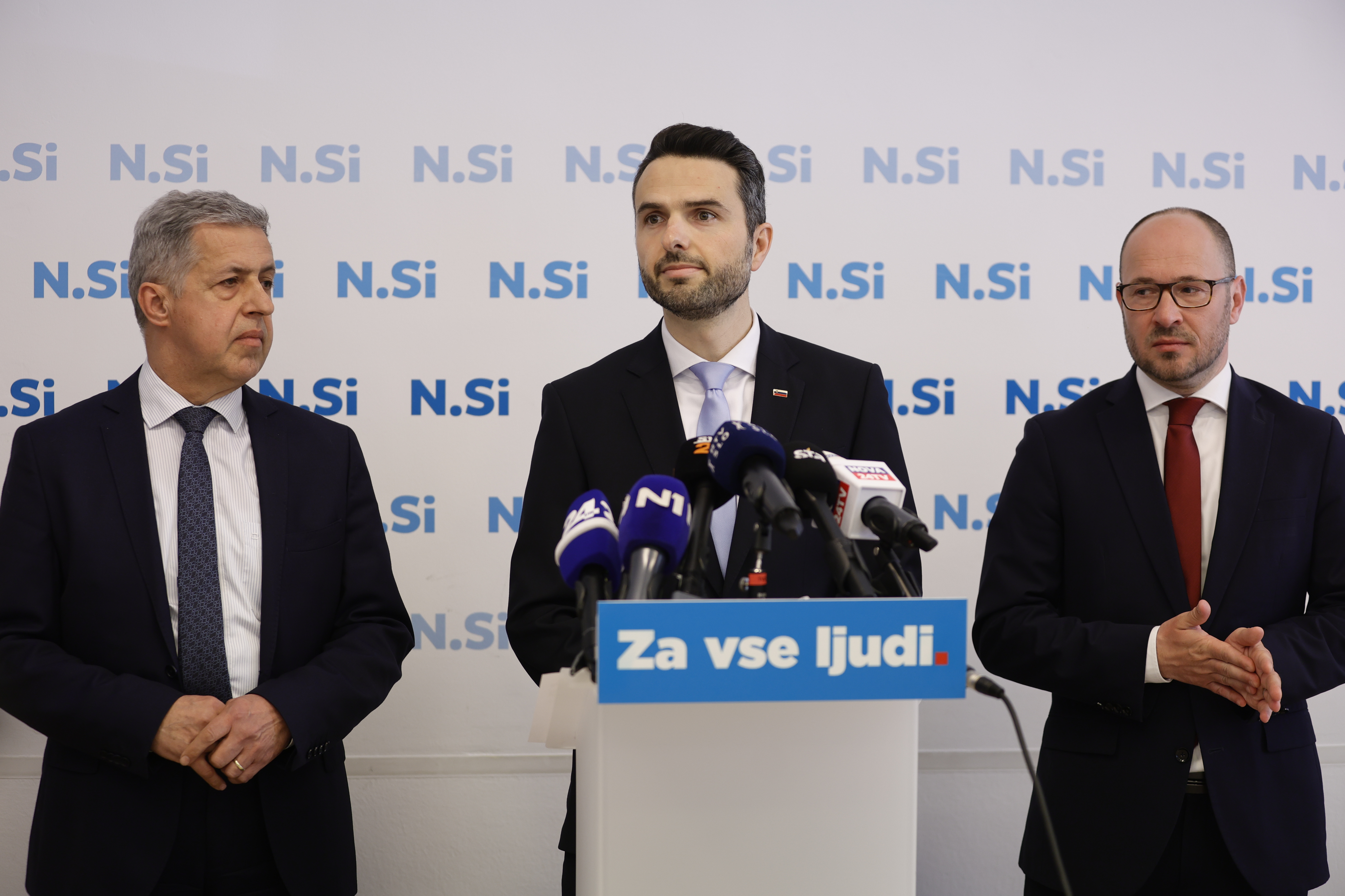 Matej Tonin, Janez Žakelj in Jernej Vrtovec