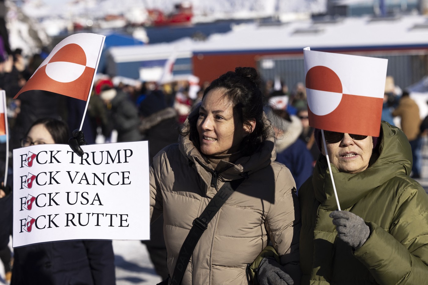 Protest proti priključitvi Grenlandije k ZDA