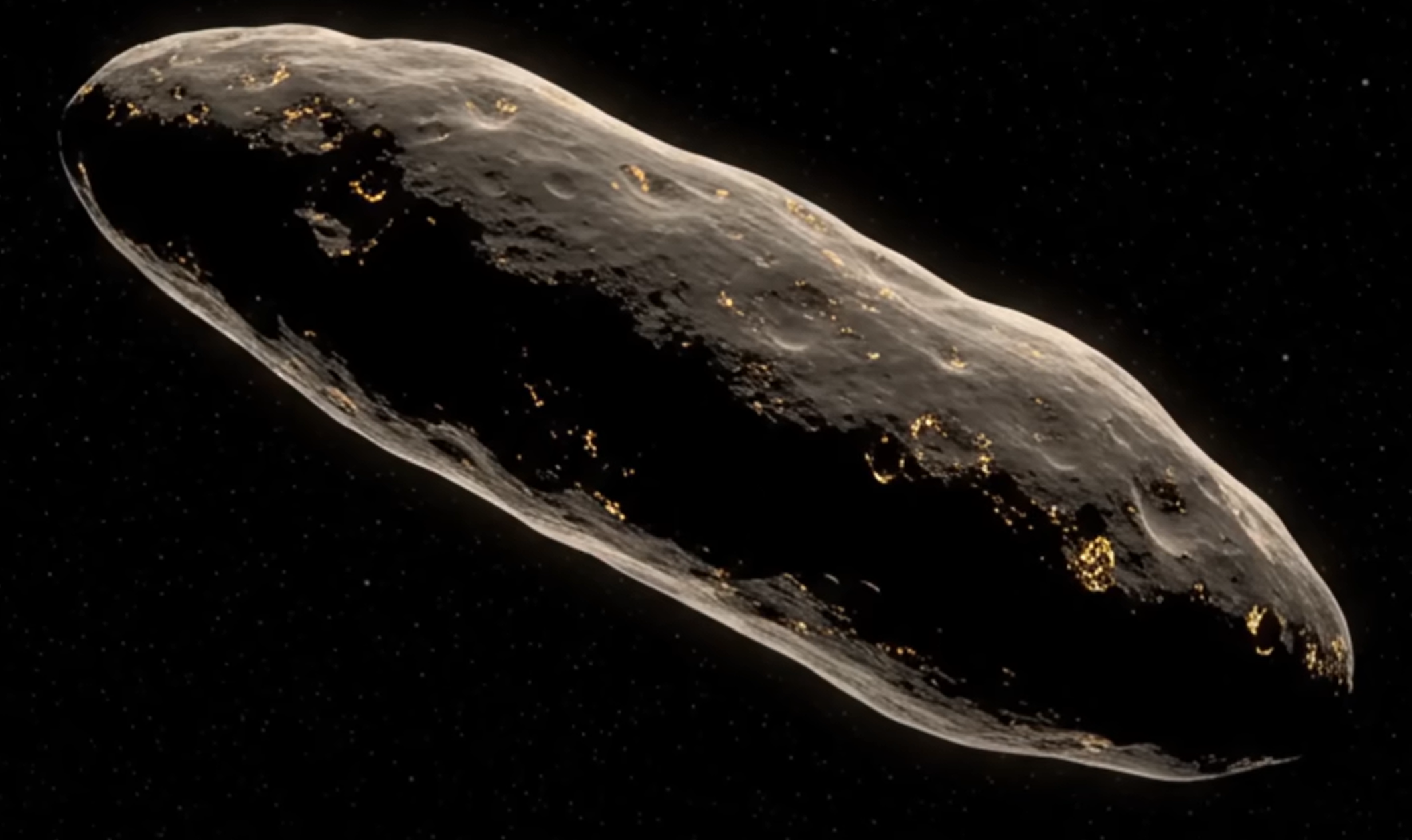 3I/ATLAS umetniška upodobitev Zajem zaslona YOUTUBE