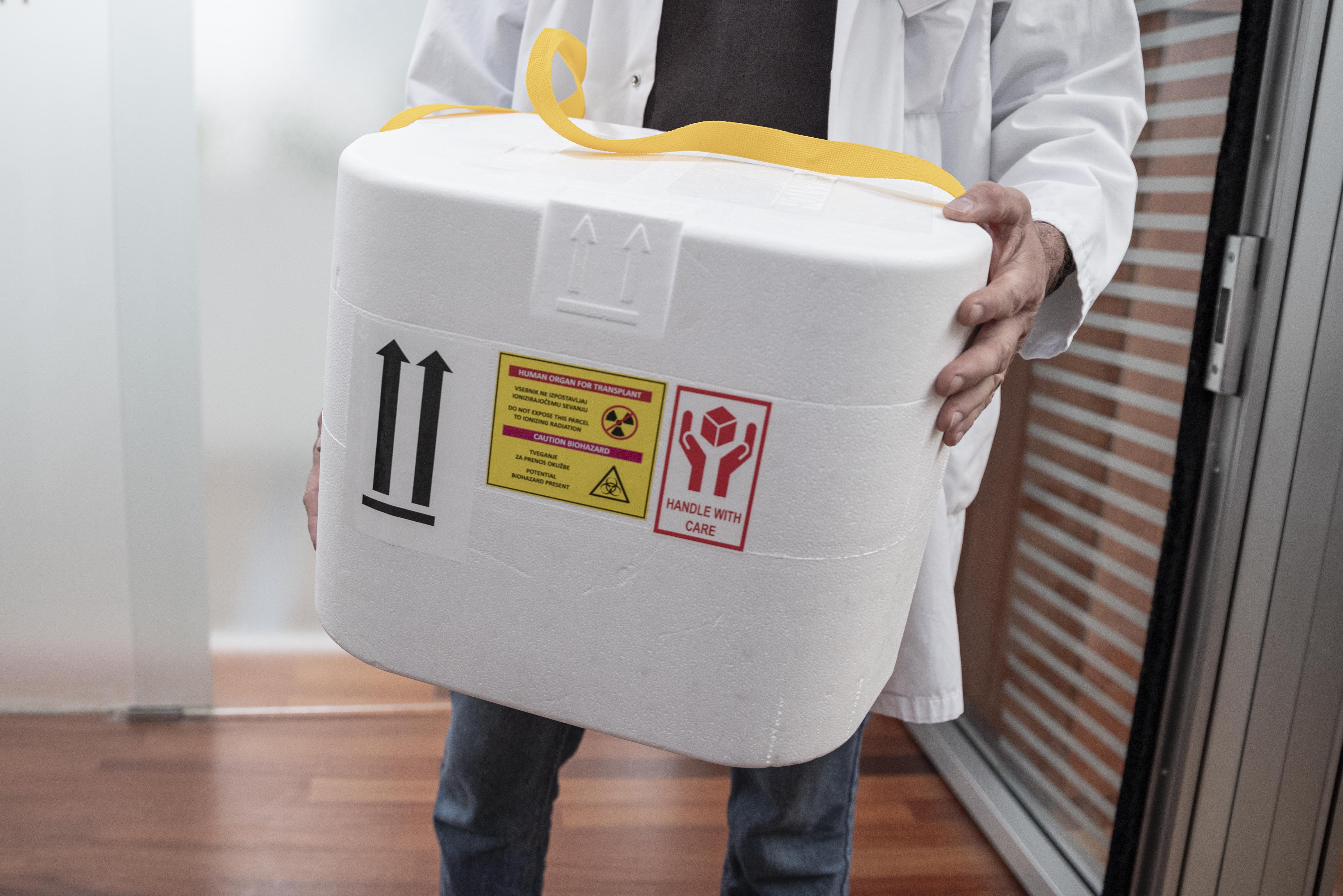 Škatla za prevoz organov