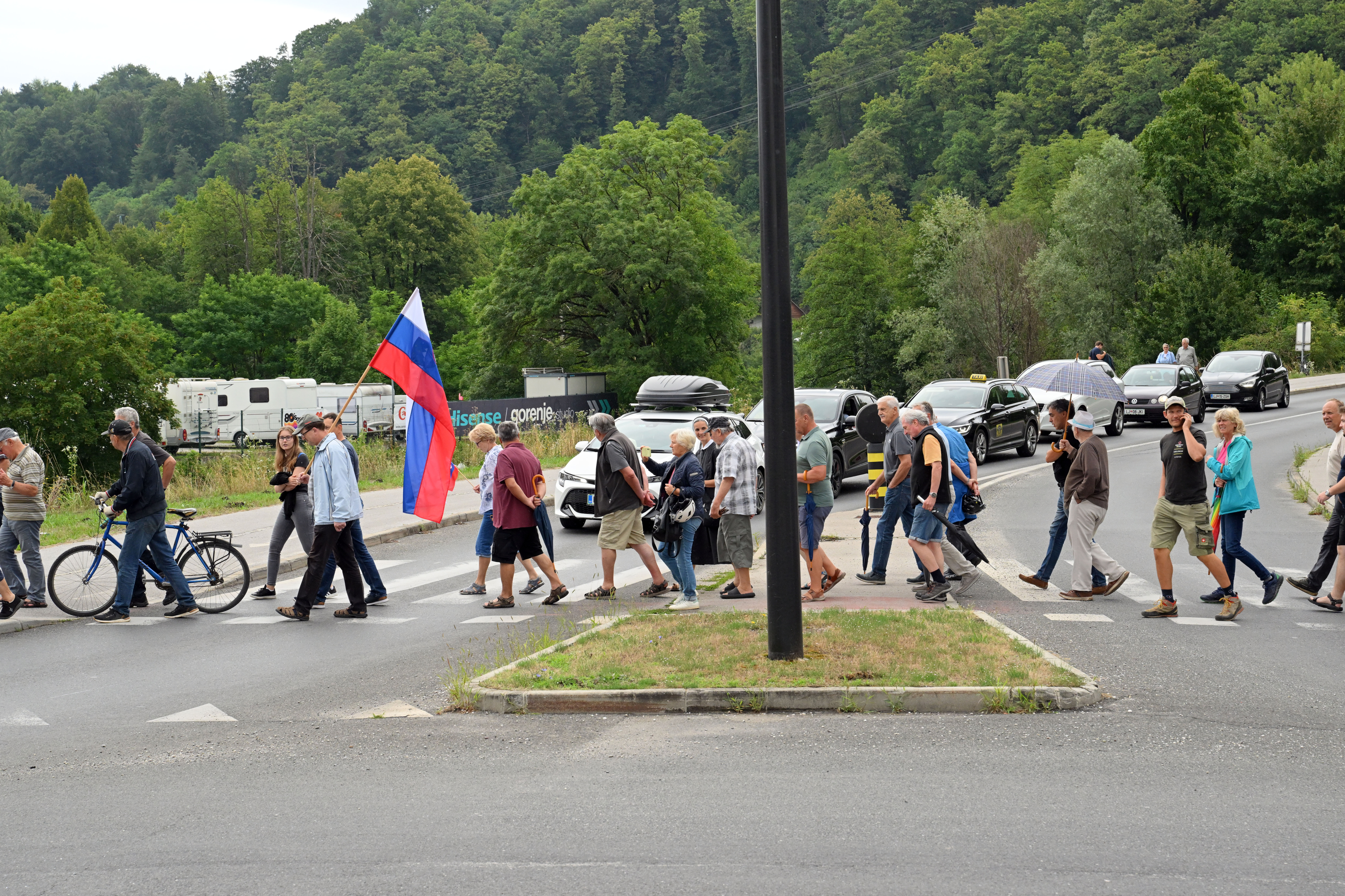 Protest proti romskemu nasilju v Ljubljani