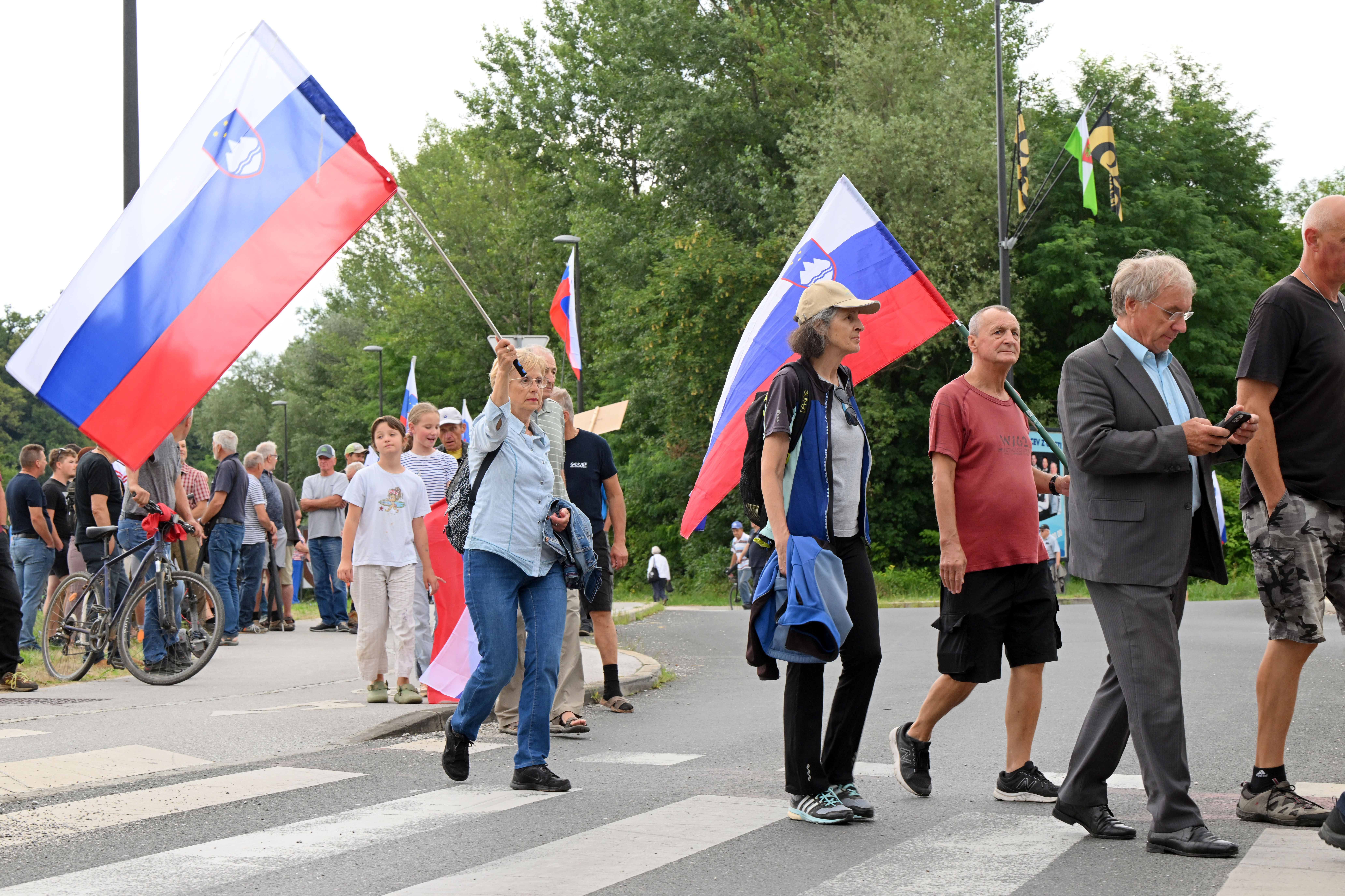 Protest proti romskemu nasilju v Ljubljani