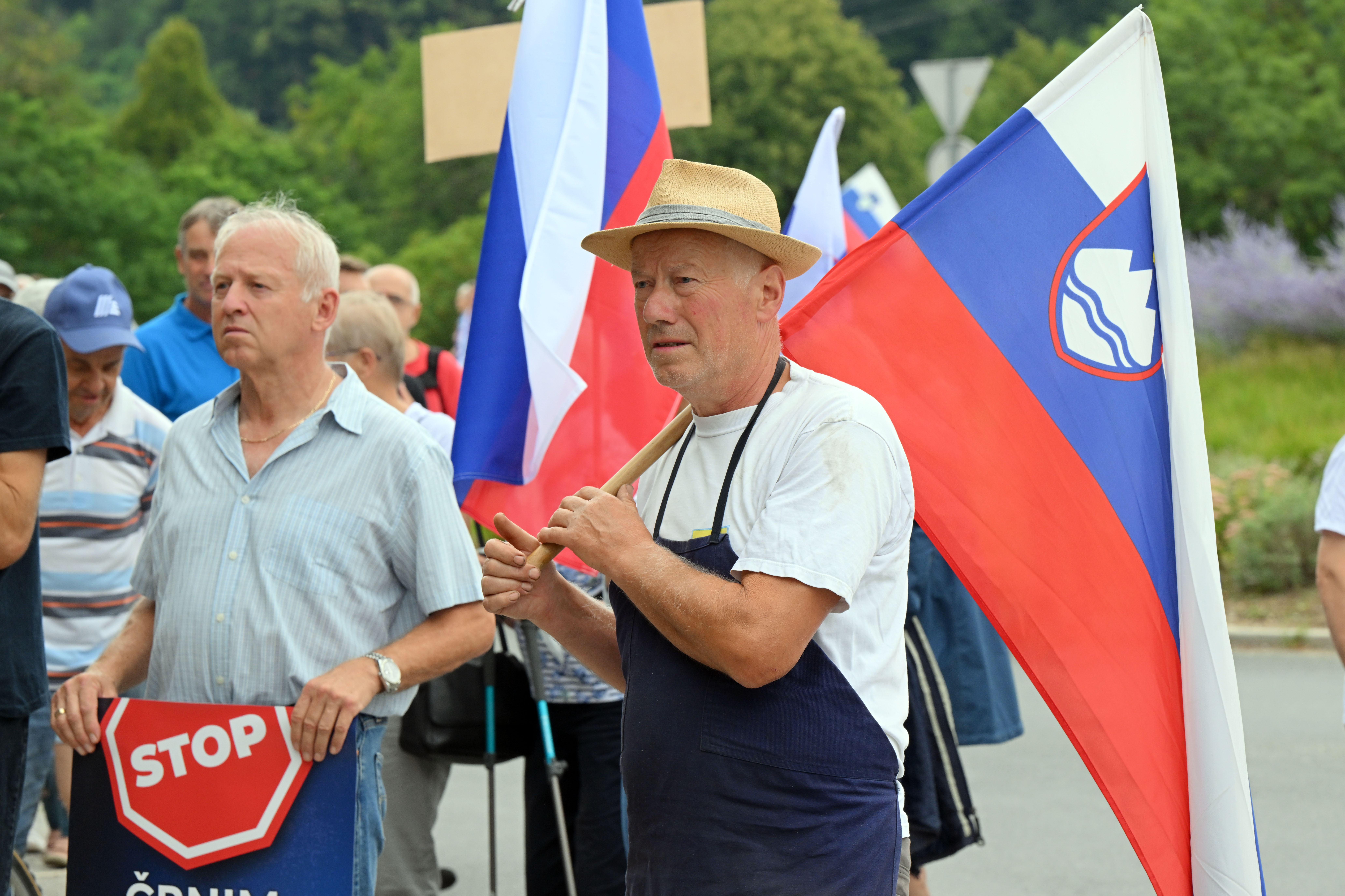 Protest proti romskemu nasilju v Ljubljani