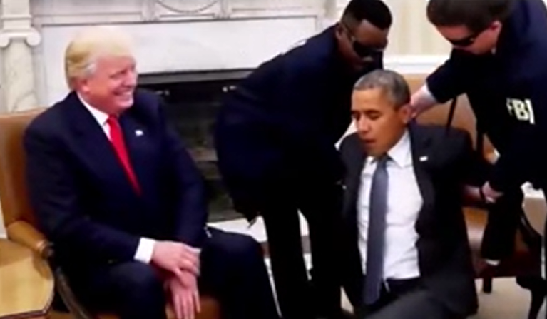 AI posnetek aretacije Obame