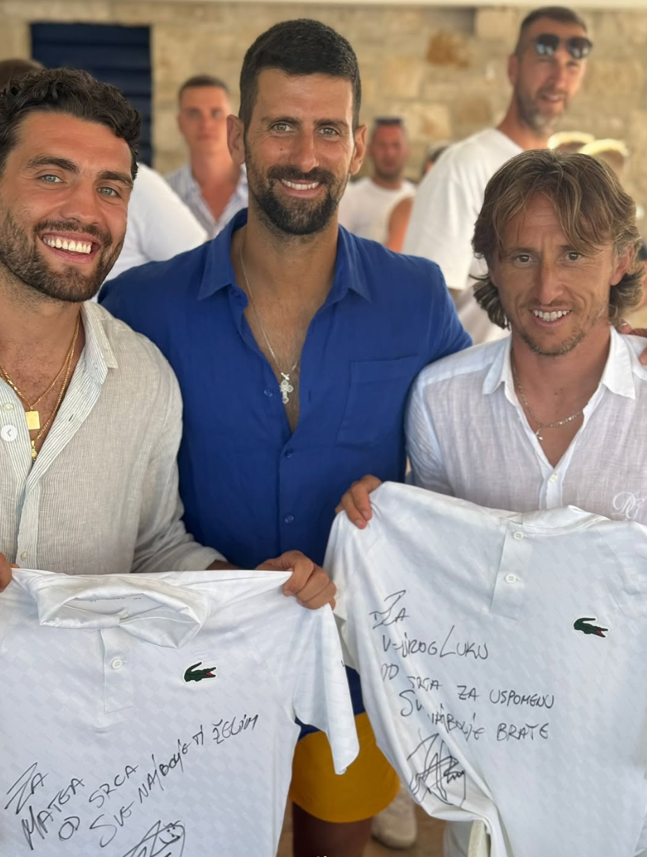 Novak Đoković, Luka Modrić in Mateo Kovačić
