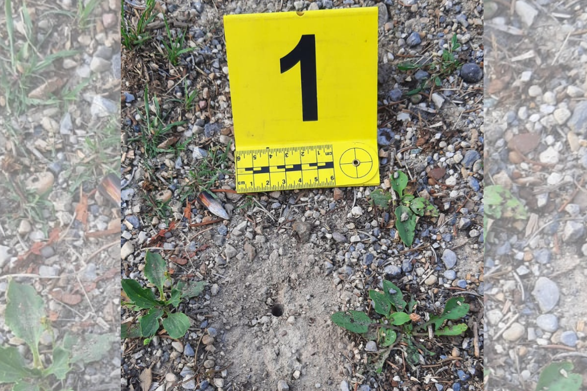 fotografija najdenega izstrelk