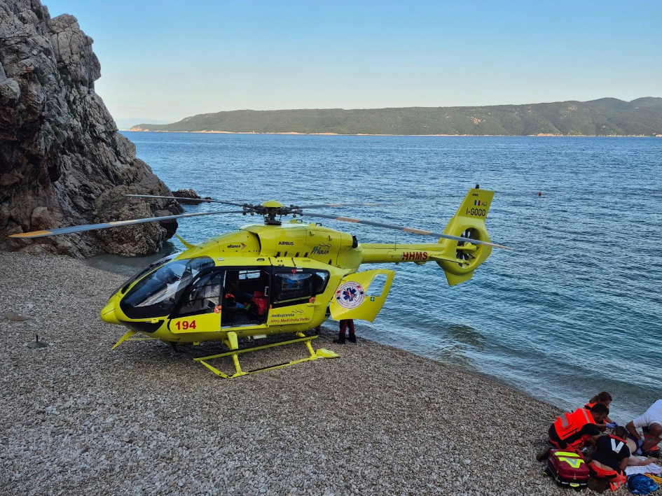 Reševalna akcija turista na Hrvaškem