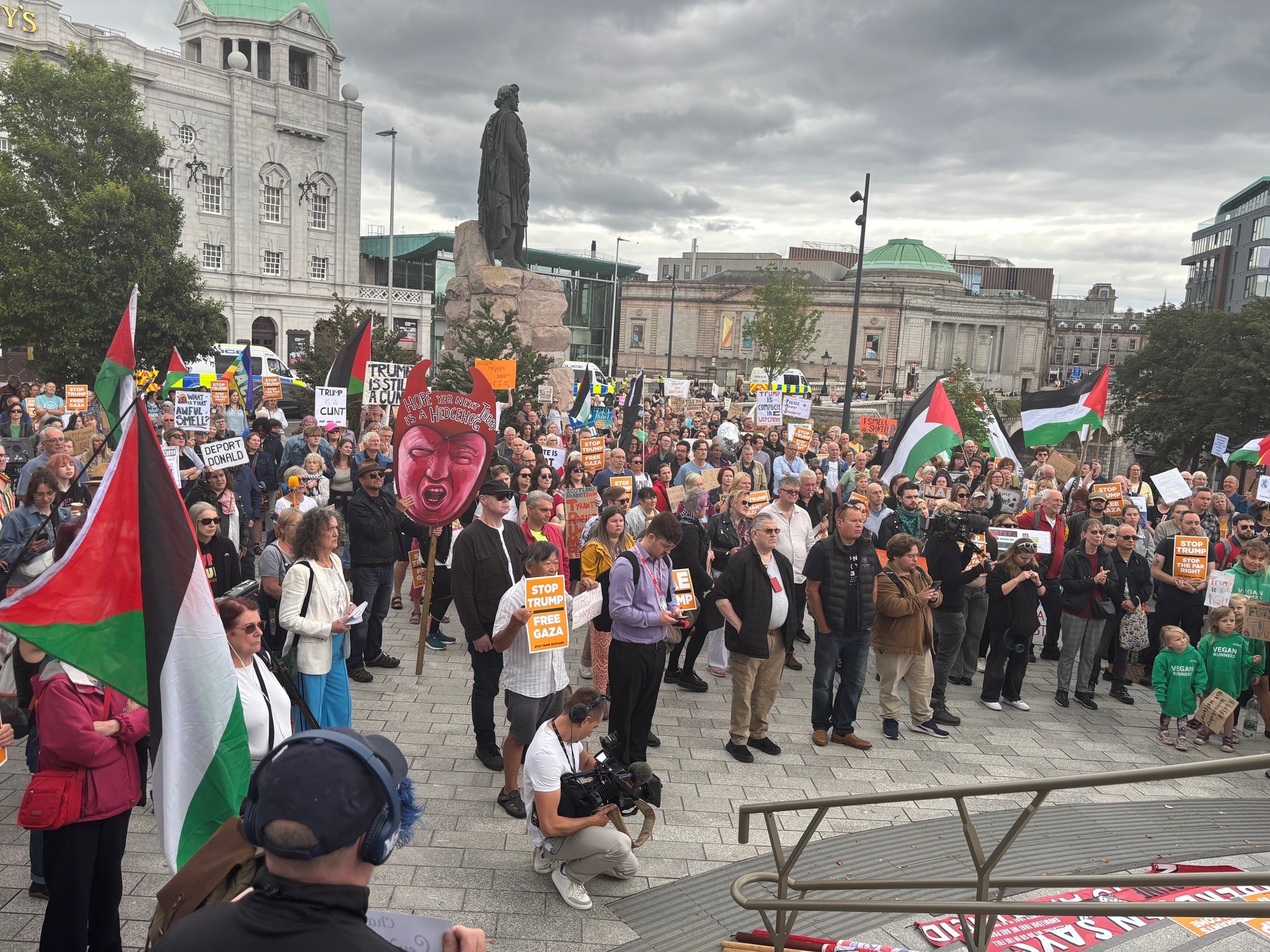 Protesti proti Trumpu na Škotskem