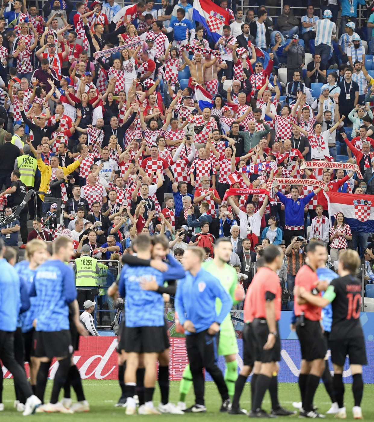 Tekma Argentine in Hrvaške na svetovnem prvenstvu v Rusiji 2018.