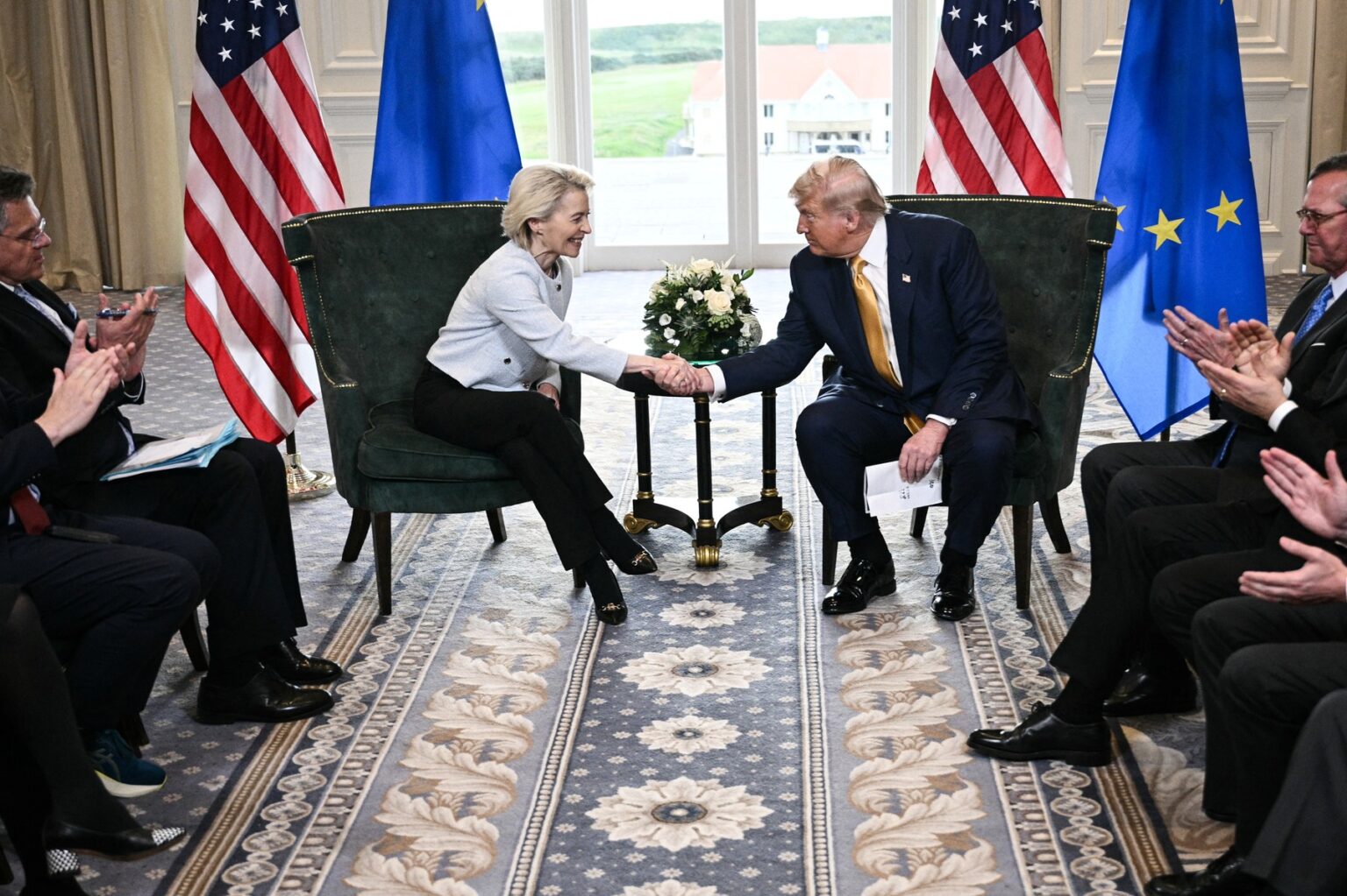 Trump in von der Leyen