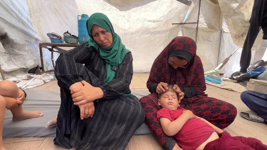 Gaza, lačni otroci in ženske