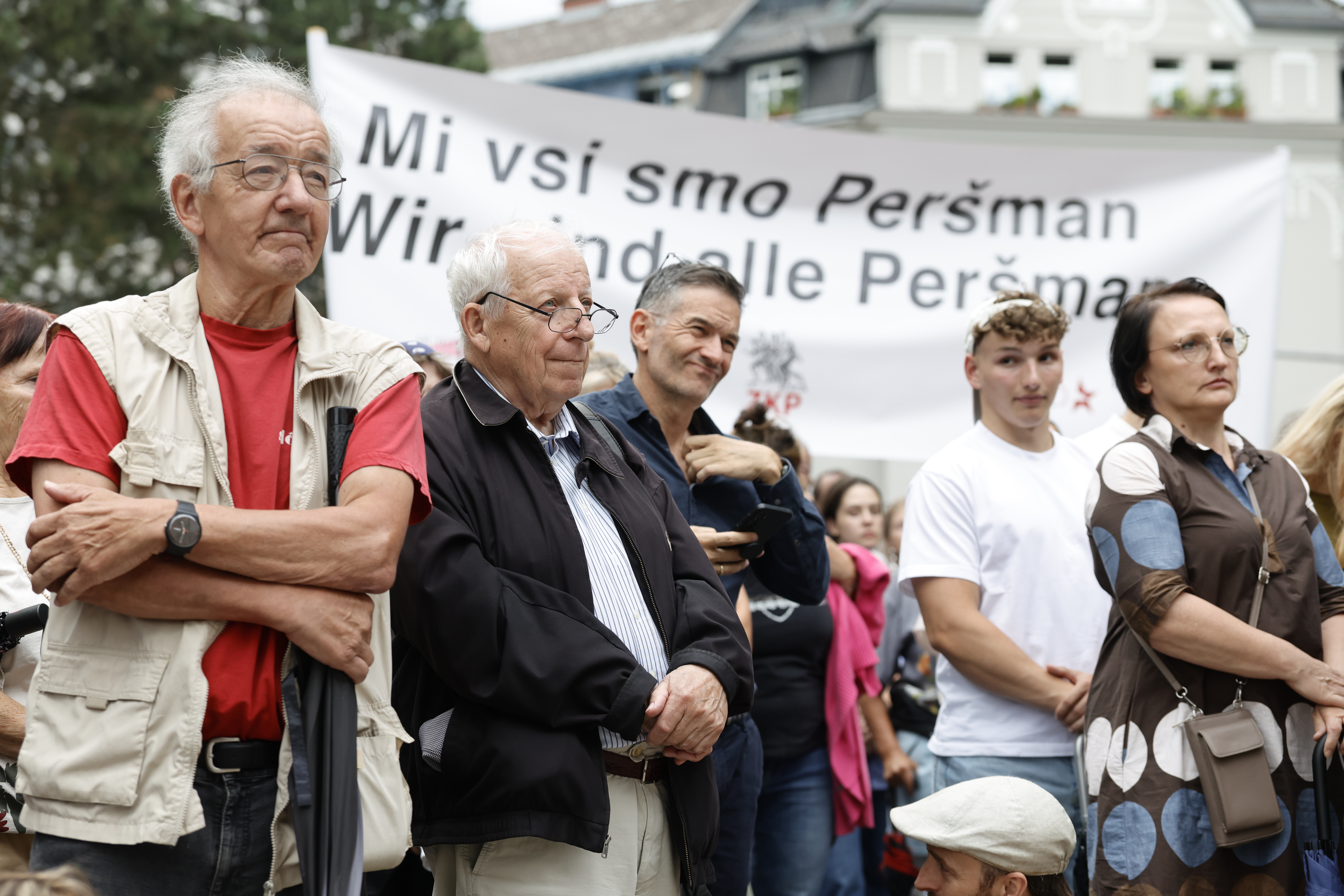 Protest v Celovcu po nedavni raciji na antifačističnem taboru