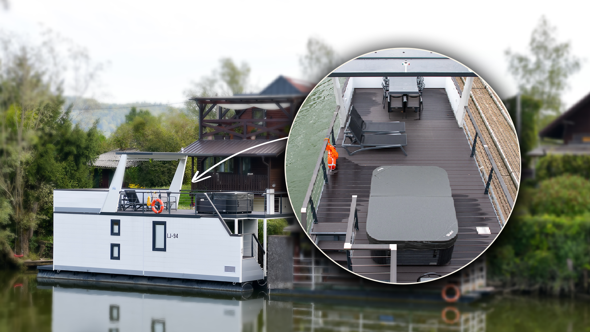 Plavajoče hiške na Ljubljanici