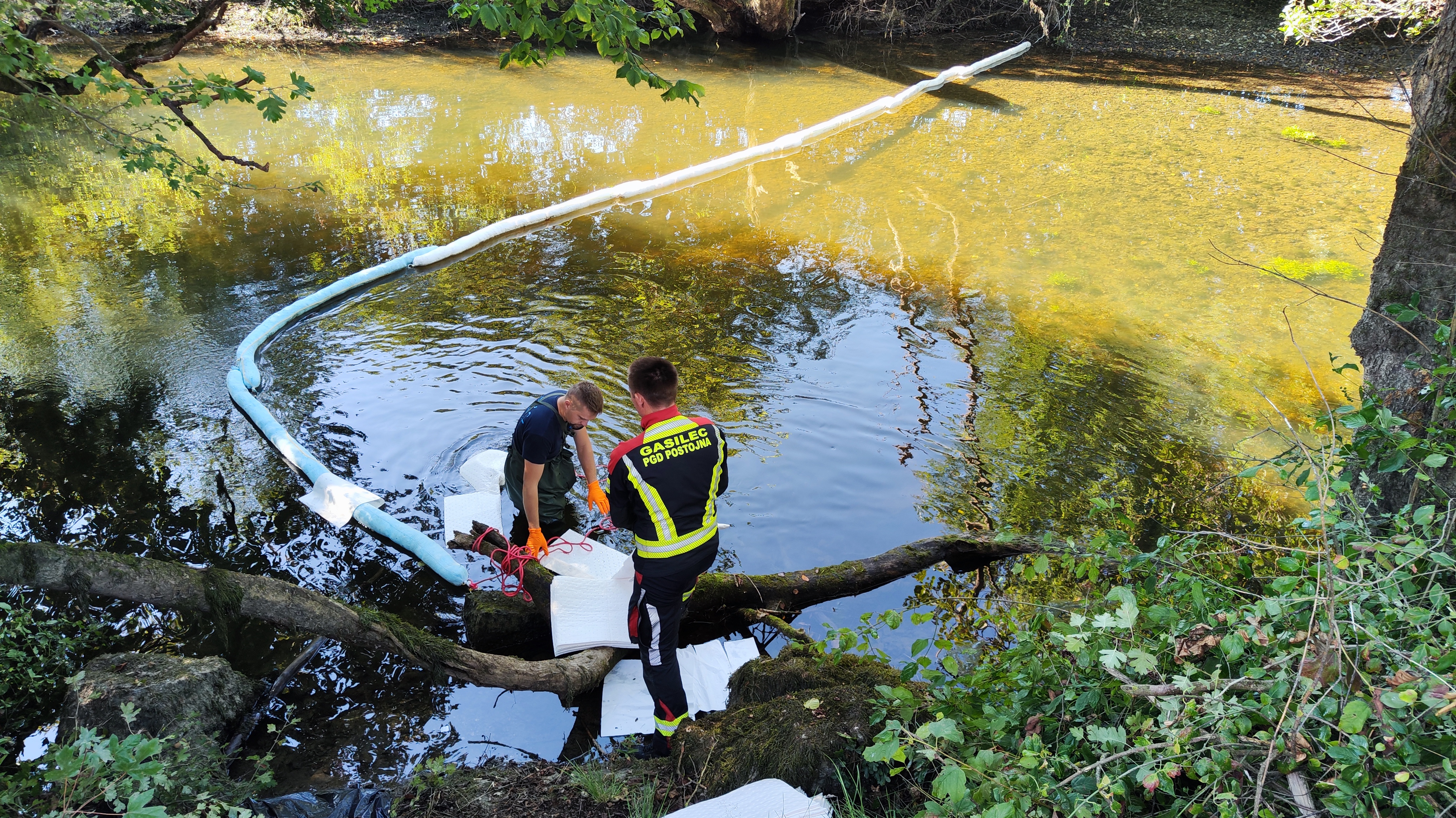 Razlitje nafte na Unici, občina Postojna