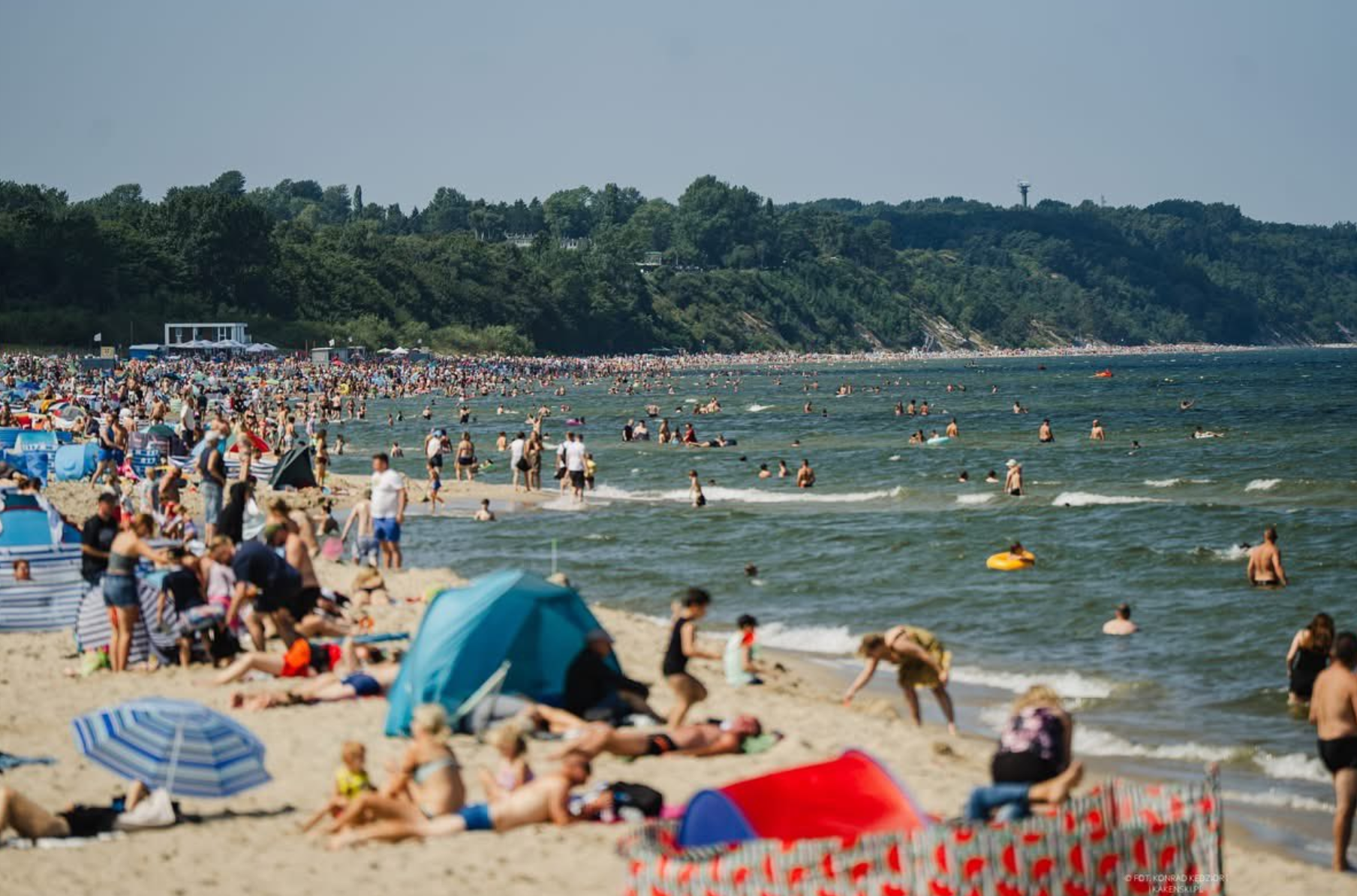 Gneča na poljski plaži